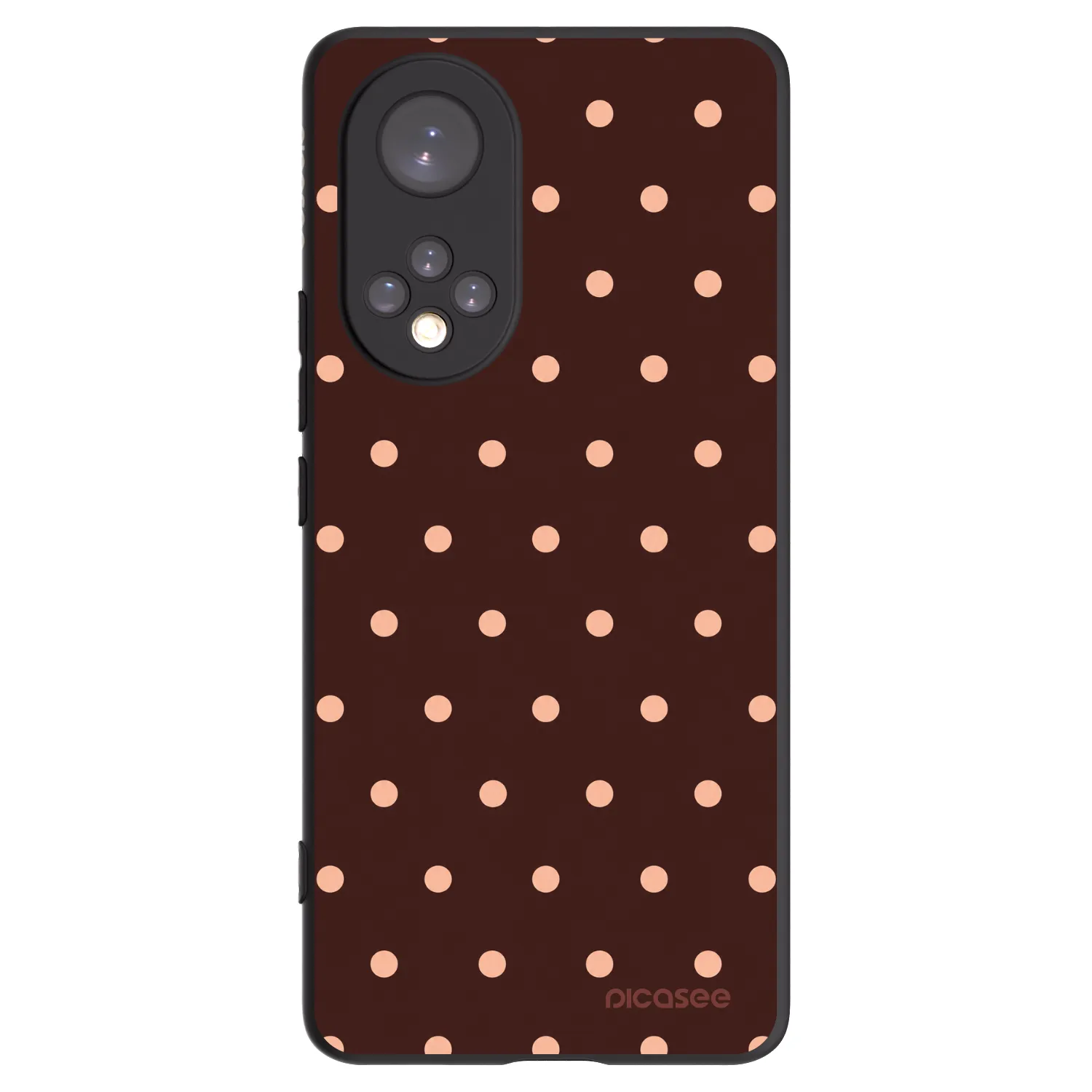 Picasee husă neagră din silicon pentru Huawei Nova 9 - Peach Dots & Chocolate