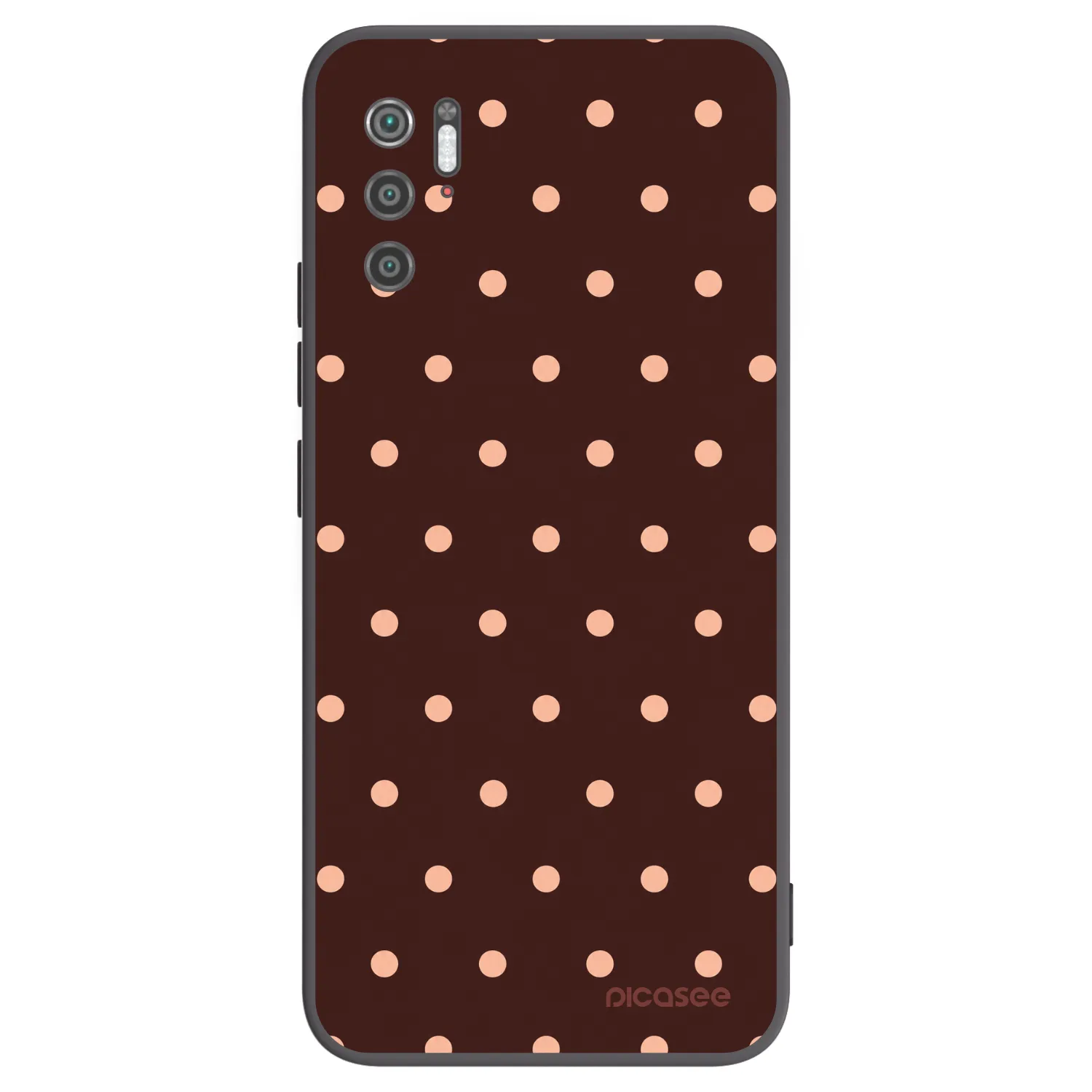 Picasee husă neagră din silicon pentru Xiaomi Poco M3 Pro 5G - Peach Dots & Chocolate