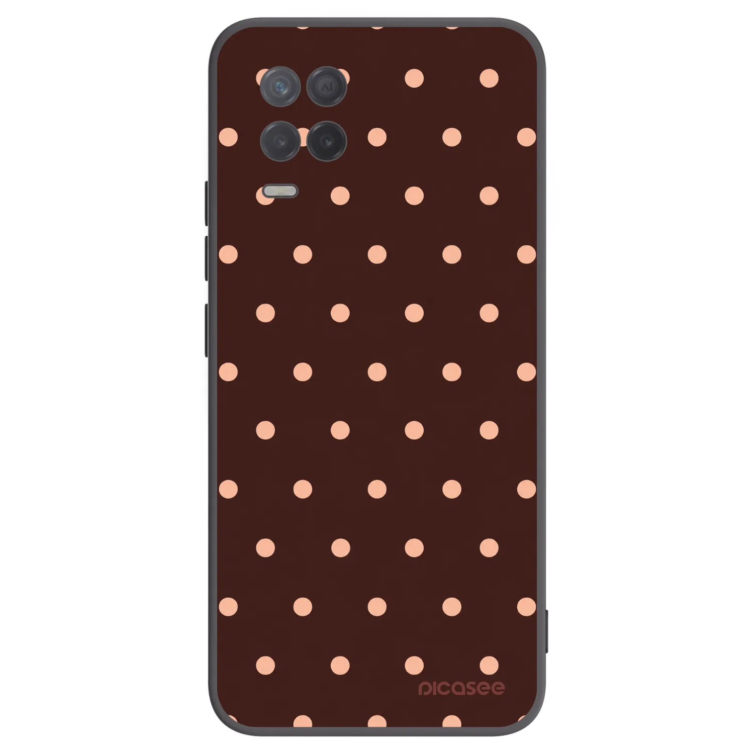 Picasee husă neagră din silicon pentru Realme 8 5G - Peach Dots & Chocolate