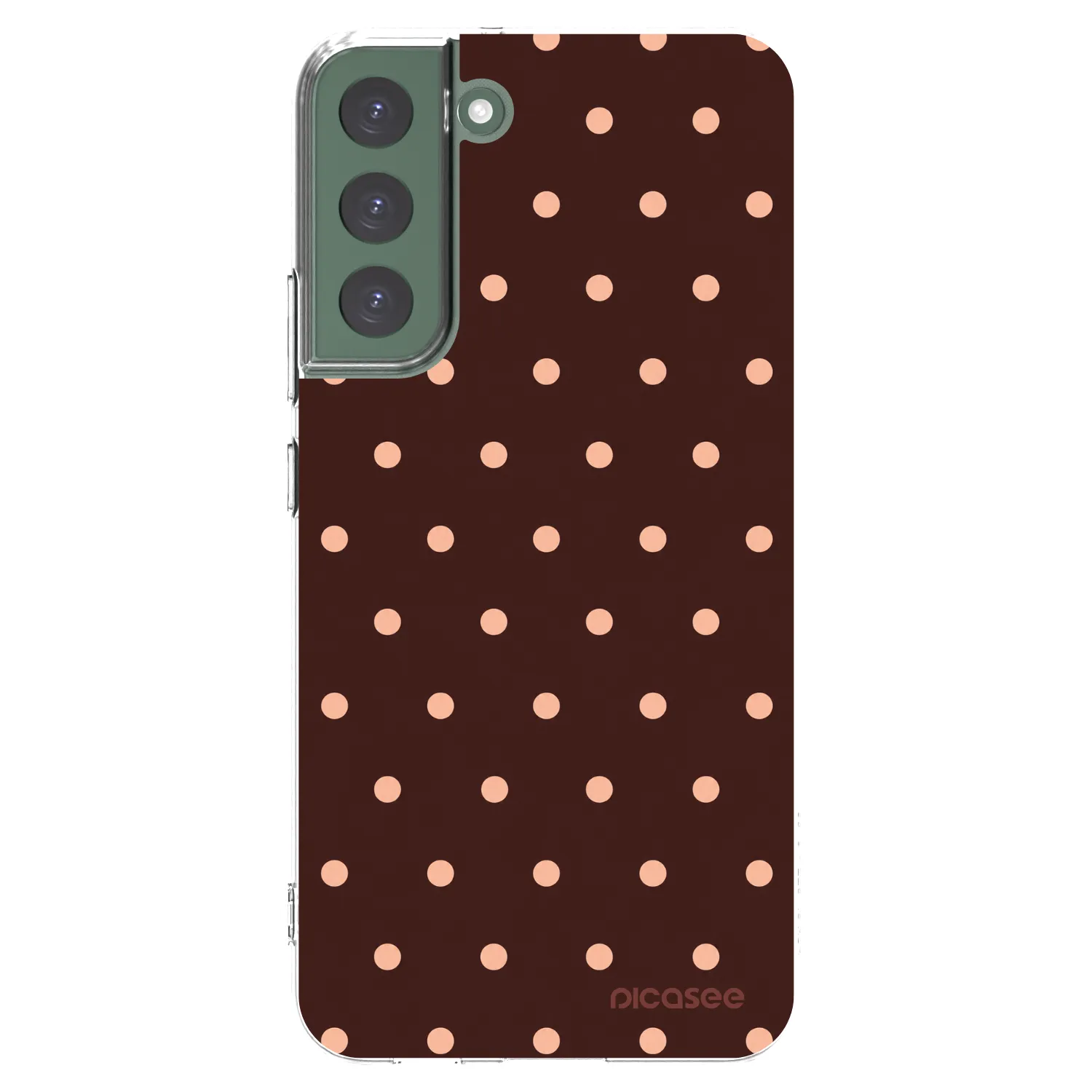 Picasee husă transparentă din silicon pentru Samsung Galaxy S22+ 5G - Peach Dots & Chocolate