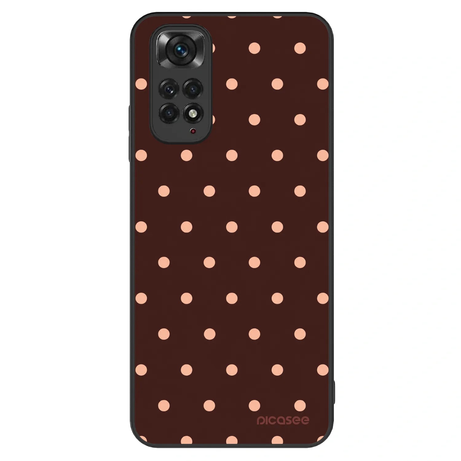Picasee ULTIMATE CASE pentru Xiaomi Redmi Note 11 - Peach Dots & Chocolate