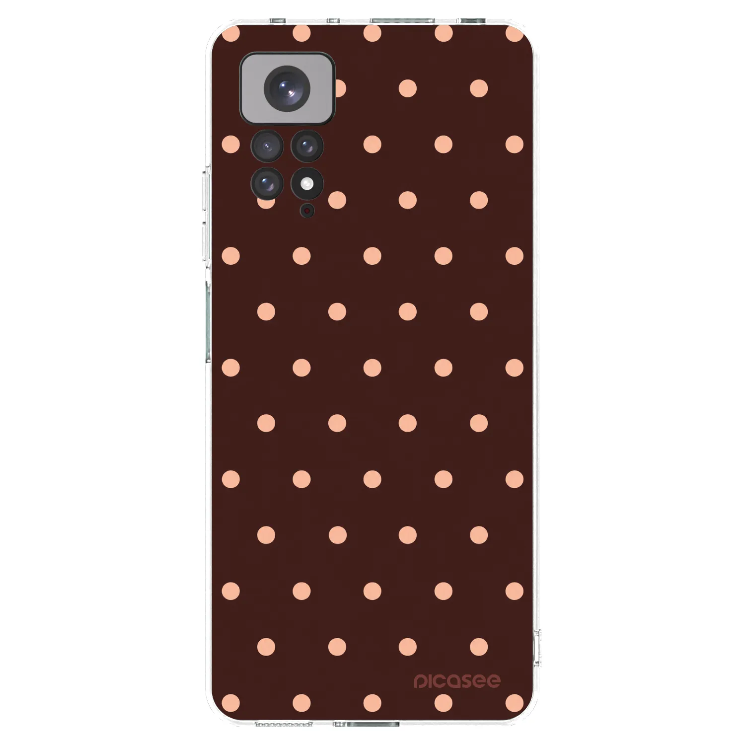 Picasee husă transparentă din silicon pentru Xiaomi Redmi Note 11 - Peach Dots & Chocolate