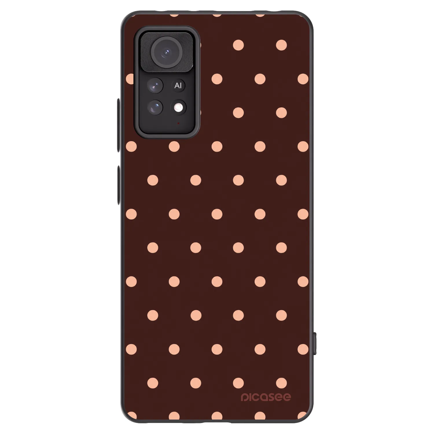 Picasee husă neagră din silicon pentru Xiaomi Redmi Note 11 Pro 5G - Peach Dots & Chocolate
