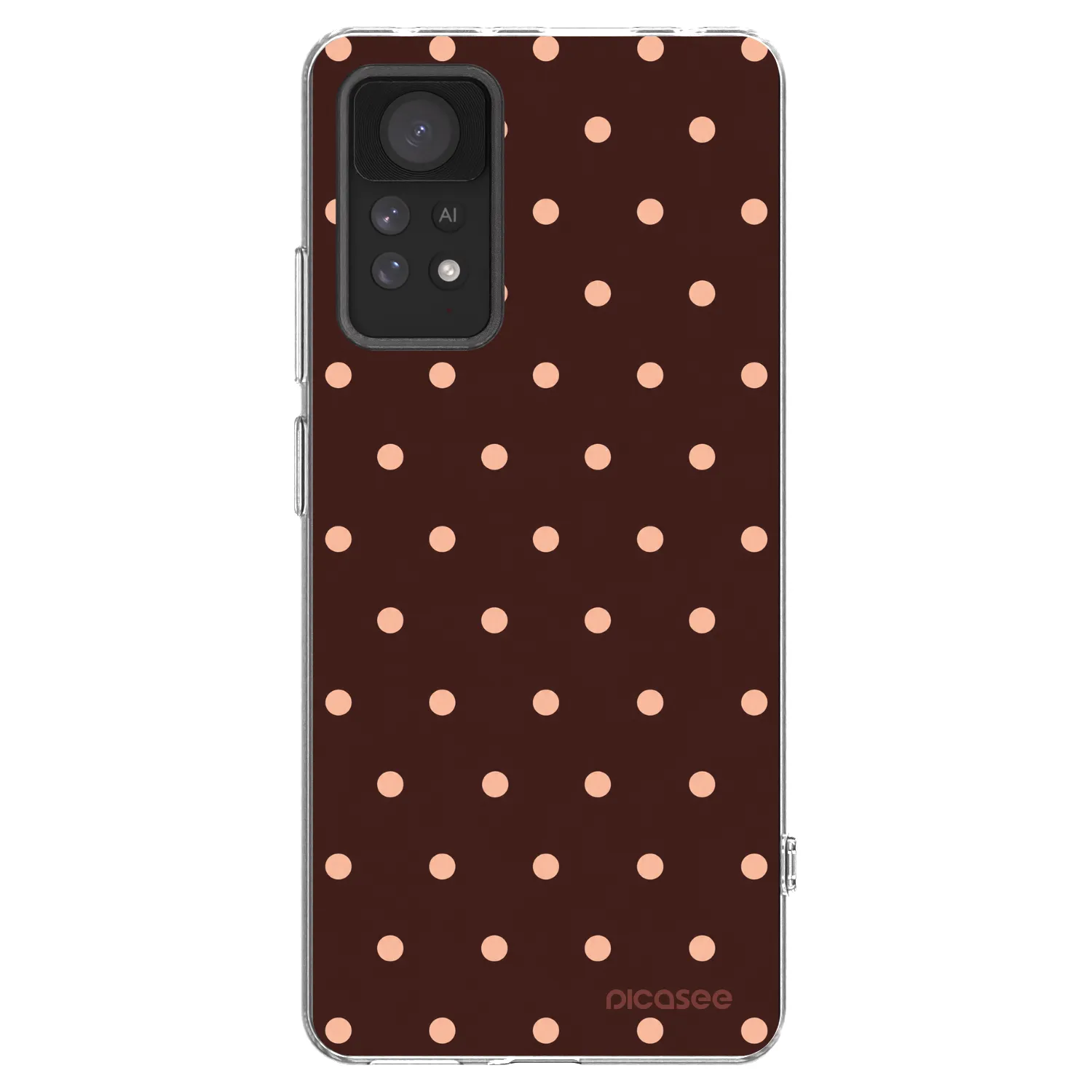 Picasee husă transparentă din silicon pentru Xiaomi Redmi Note 11 Pro 5G - Peach Dots & Chocolate