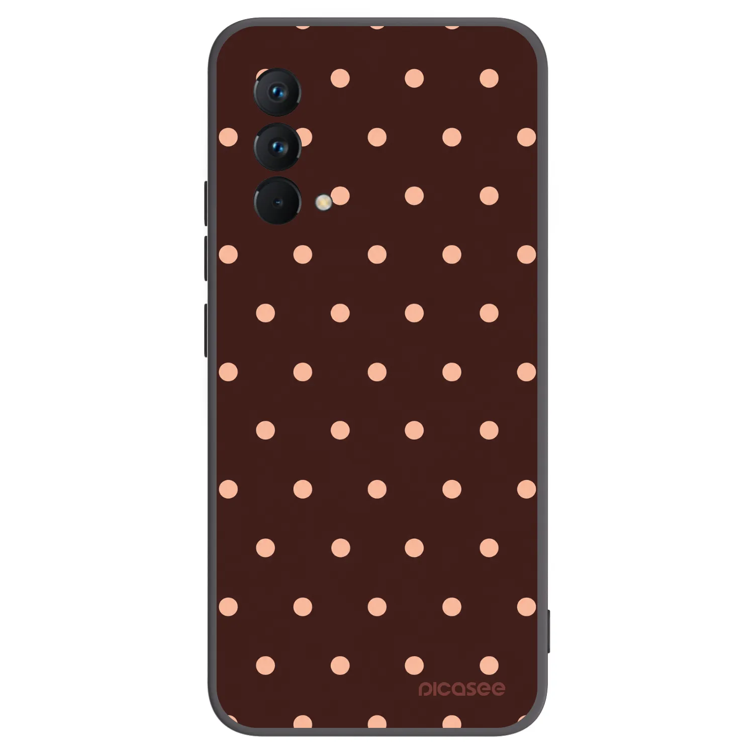 Picasee husă neagră din silicon pentru Realme GT Master Edition 5G - Peach Dots & Chocolate