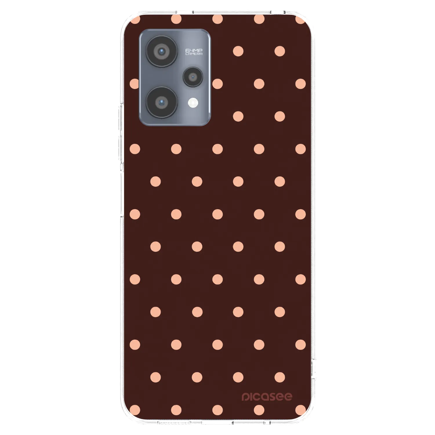 Picasee husă transparentă din silicon pentru Realme 9 Pro 5G - Peach Dots & Chocolate