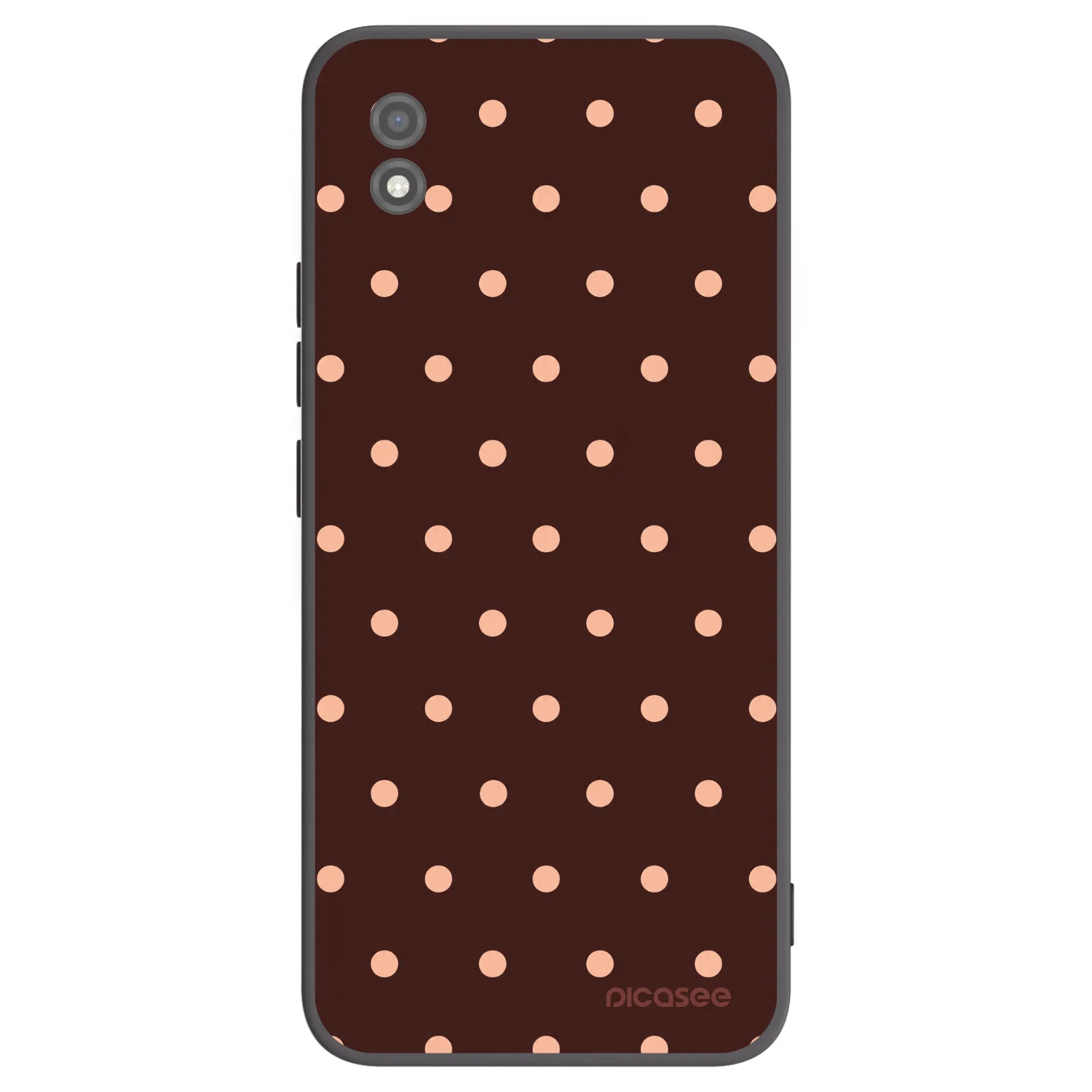Picasee husă neagră din silicon pentru Realme C11 (2021) - Peach Dots & Chocolate