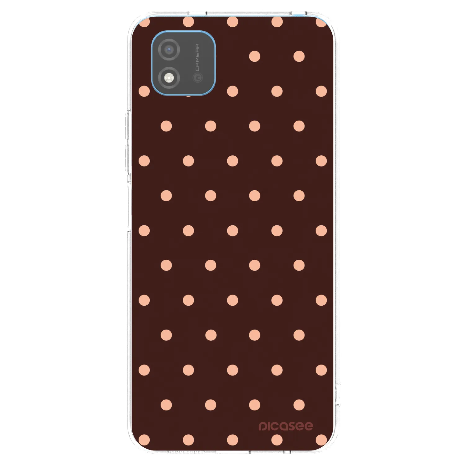 Picasee husă transparentă din silicon pentru Realme C11 (2021) - Peach Dots & Chocolate