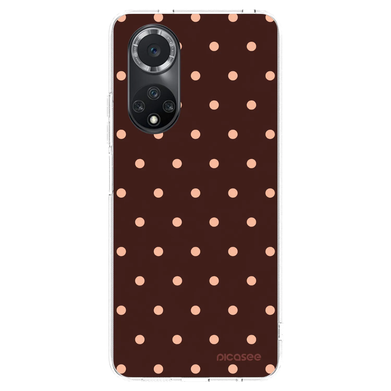 Picasee husă transparentă din silicon pentru Huawei Nova 9 SE - Peach Dots & Chocolate