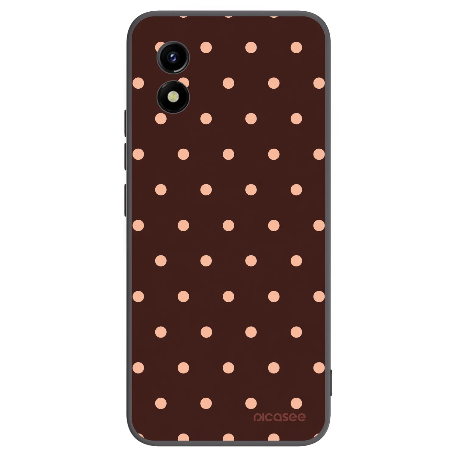 Picasee husă neagră din silicon pentru Vivo Y01 - Peach Dots & Chocolate