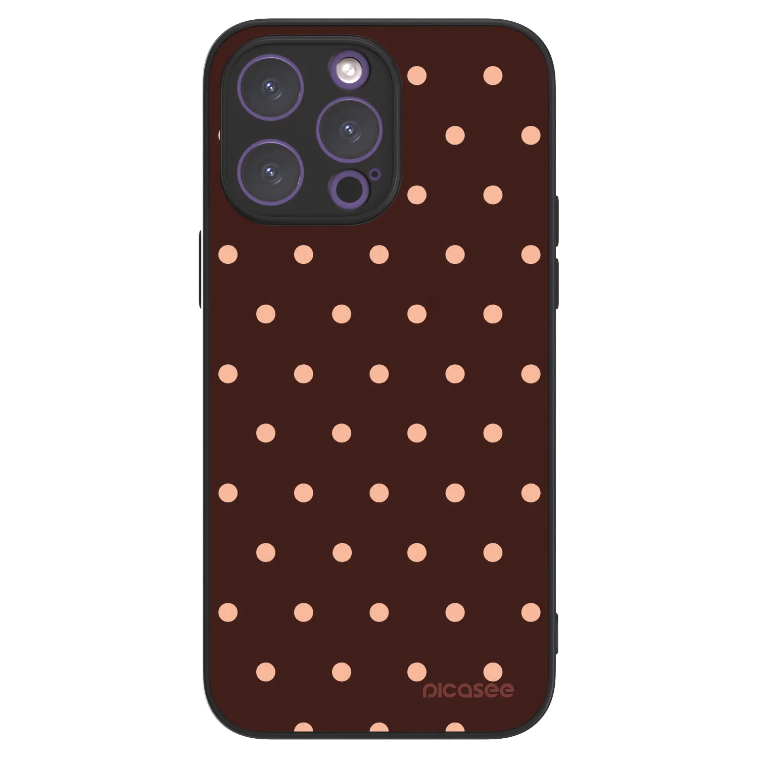 Picasee ULTIMATE CASE pentru Apple iPhone 14 Pro Max - Peach Dots & Chocolate