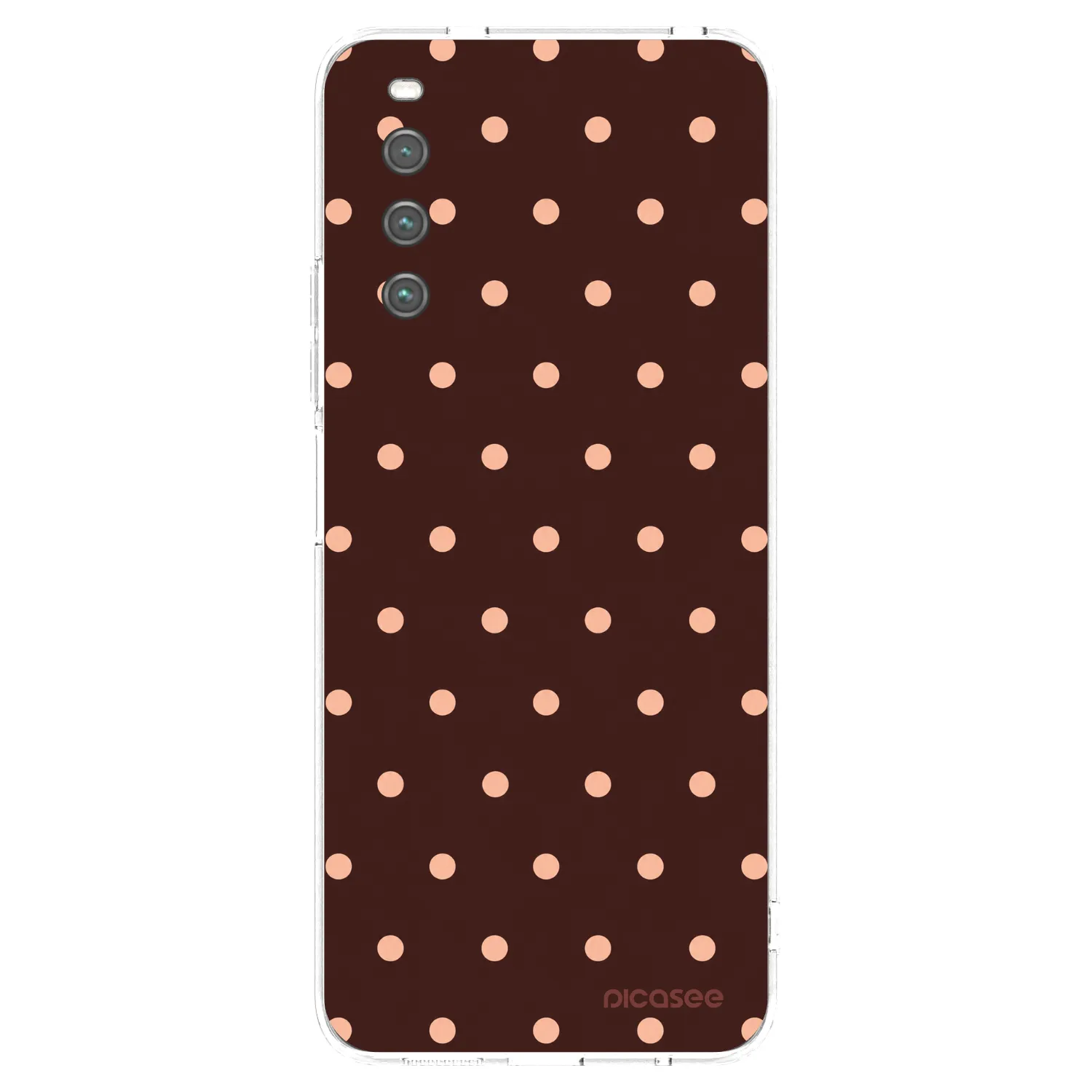 Picasee husă transparentă din silicon pentru Sony Xperia 10 IV 5G - Peach Dots & Chocolate