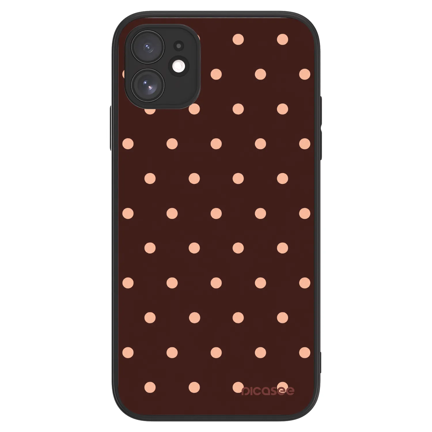 Picasee ULTIMATE CASE MagSafe pentru Apple iPhone 11 - Peach Dots & Chocolate