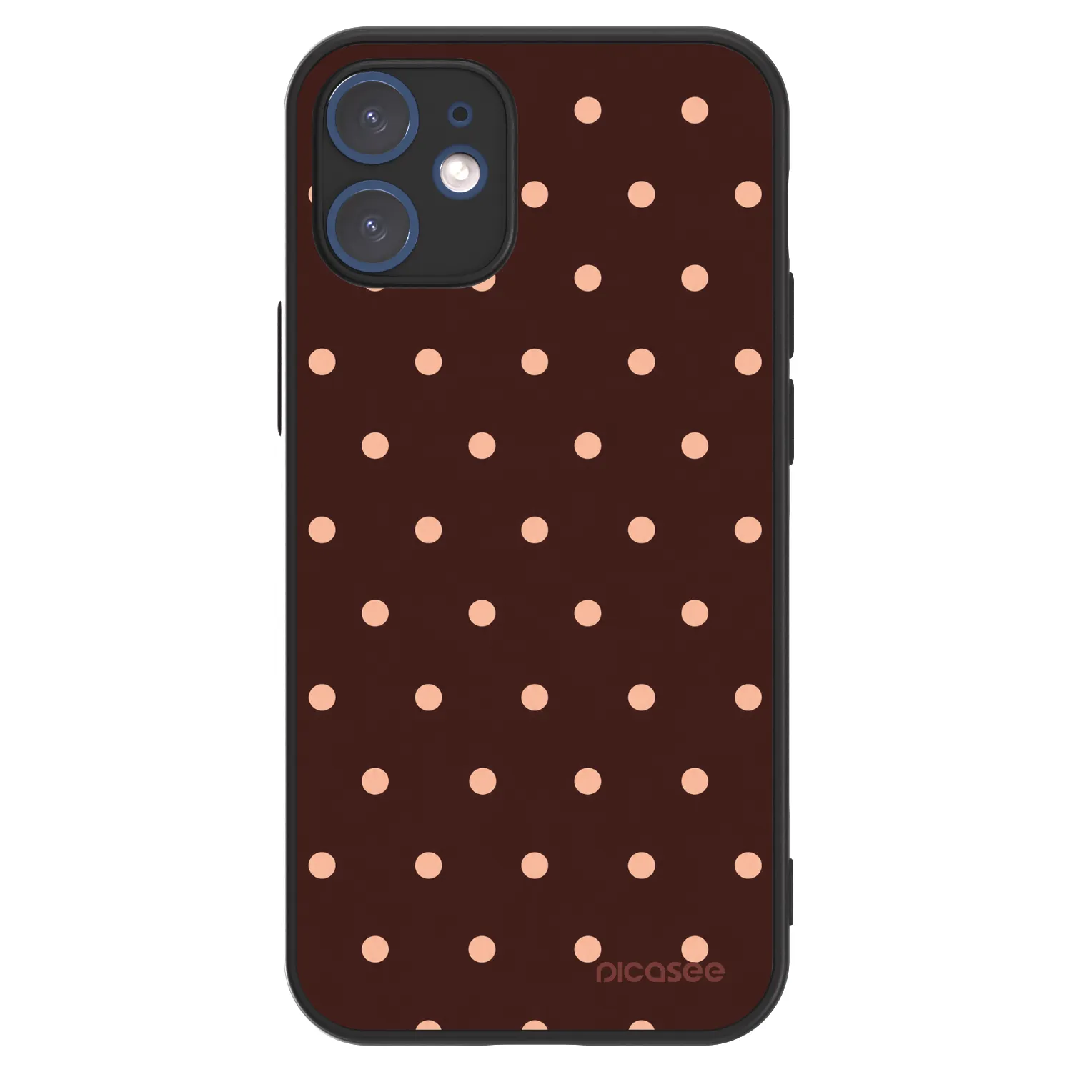 Picasee ULTIMATE CASE MagSafe pentru Apple iPhone 12 mini - Peach Dots & Chocolate