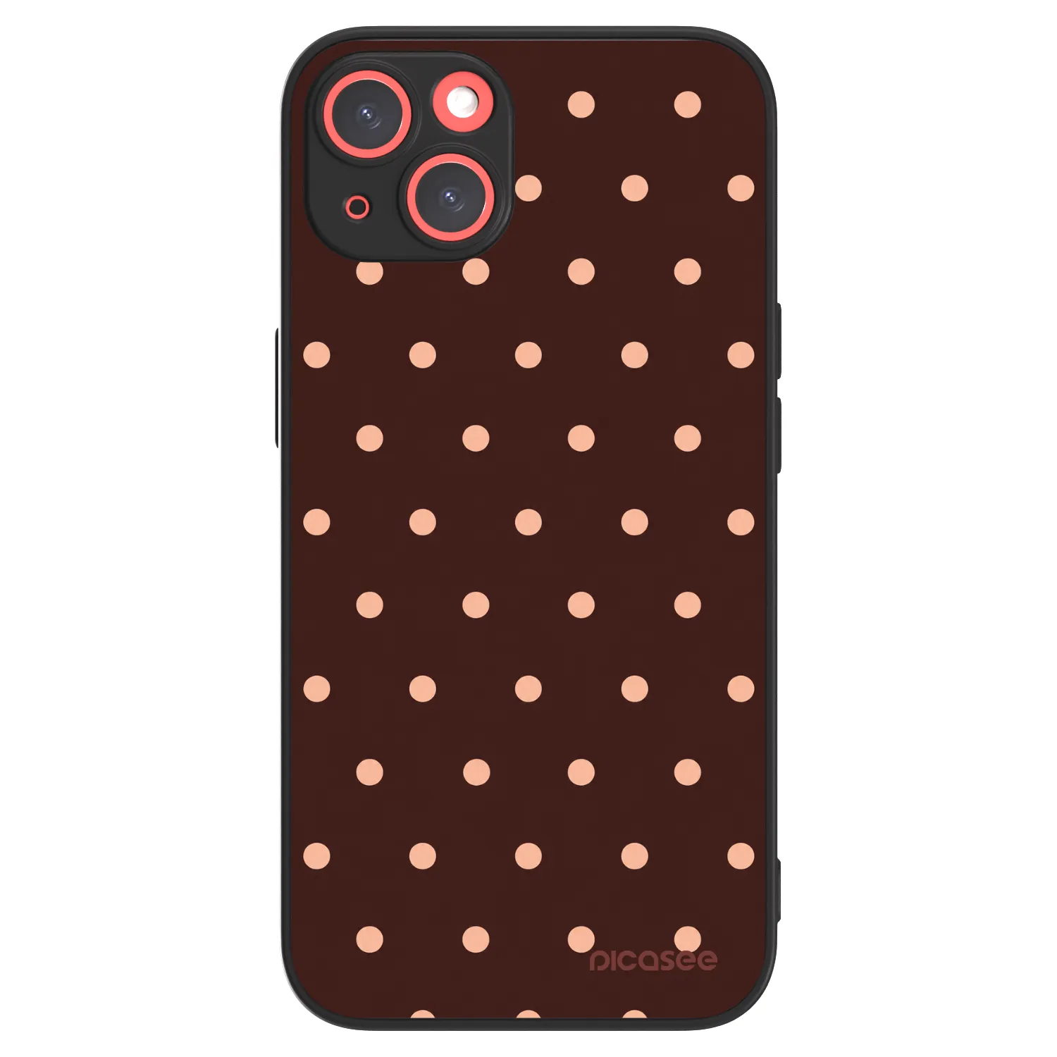 Picasee ULTIMATE CASE MagSafe pentru Apple iPhone 13 - Peach Dots & Chocolate