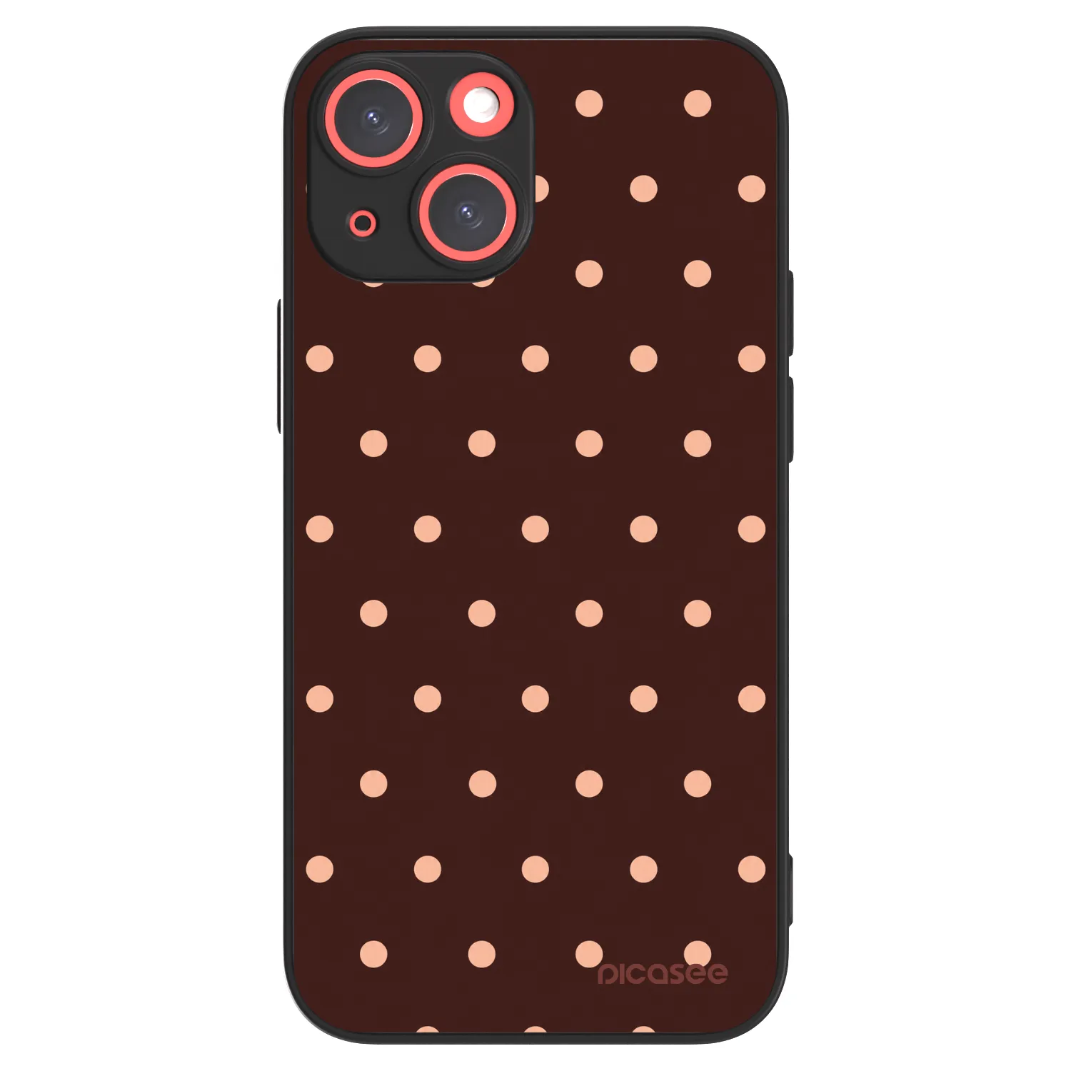 Picasee ULTIMATE CASE MagSafe pentru Apple iPhone 13 mini - Peach Dots & Chocolate