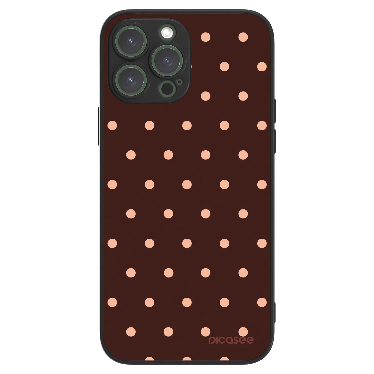Picasee ULTIMATE CASE MagSafe pentru Apple iPhone 13 Pro Max - Peach Dots & Chocolate
