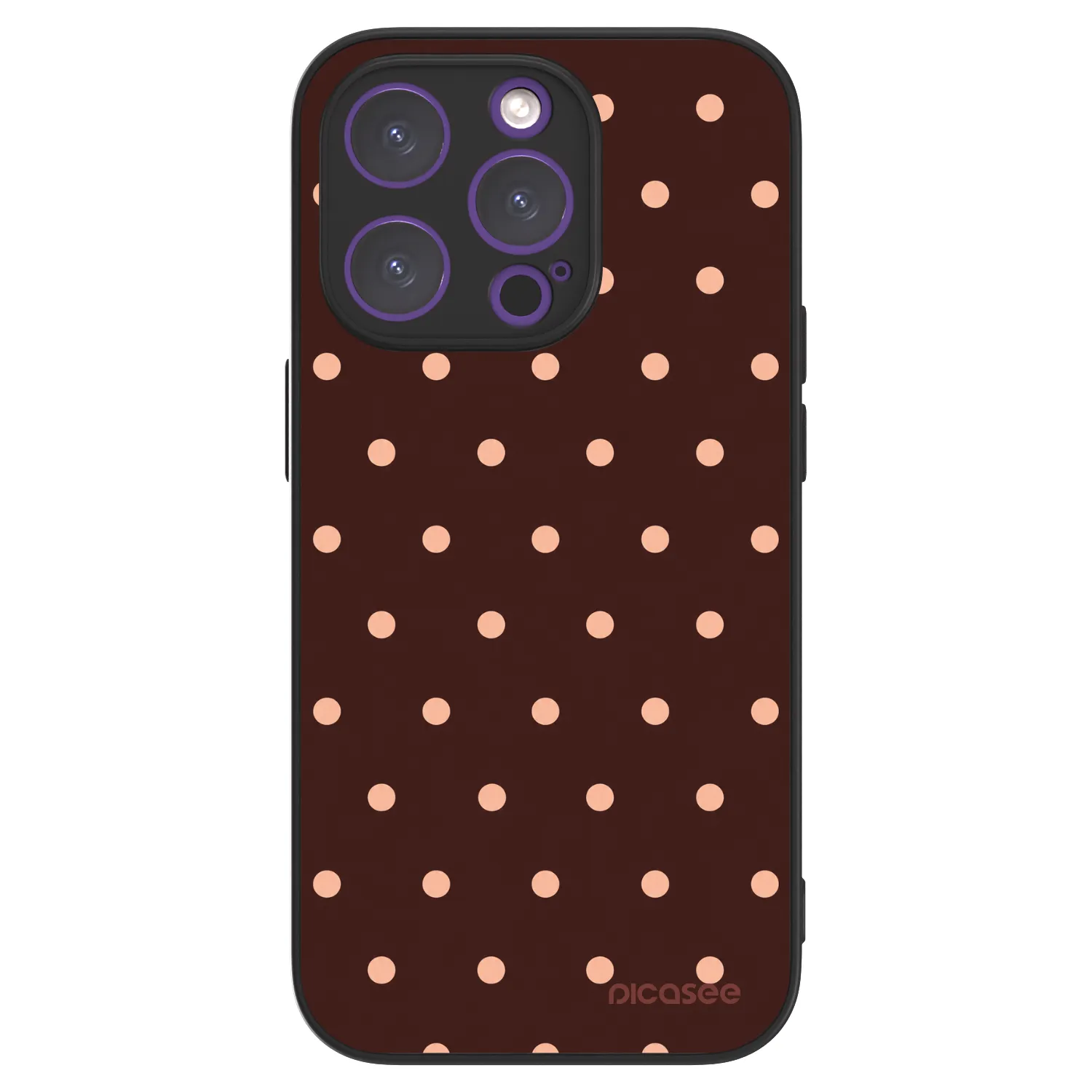 Picasee ULTIMATE CASE MagSafe pentru Apple iPhone 14 Pro - Peach Dots & Chocolate