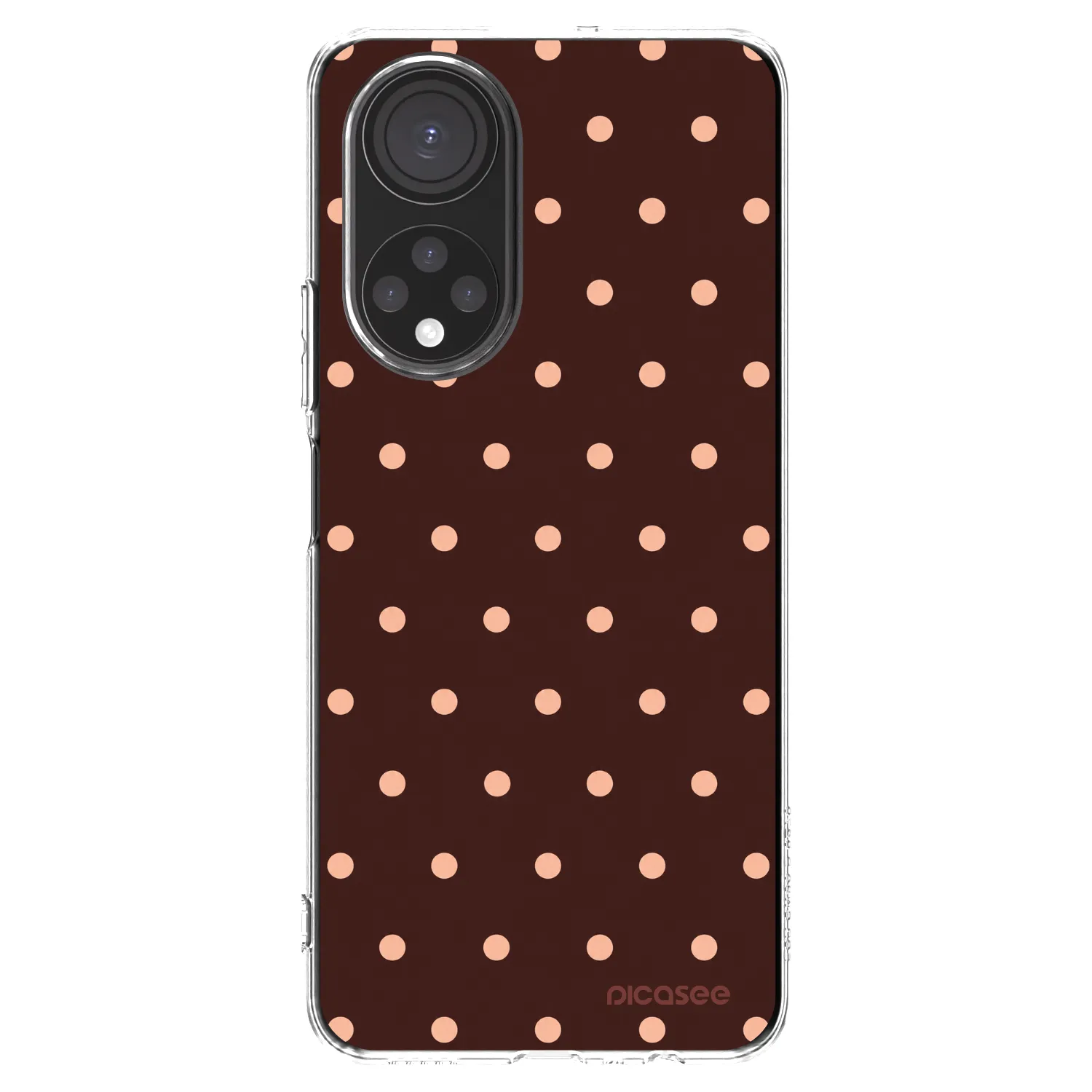 Picasee husă transparentă din silicon pentru Honor X7 - Peach Dots & Chocolate