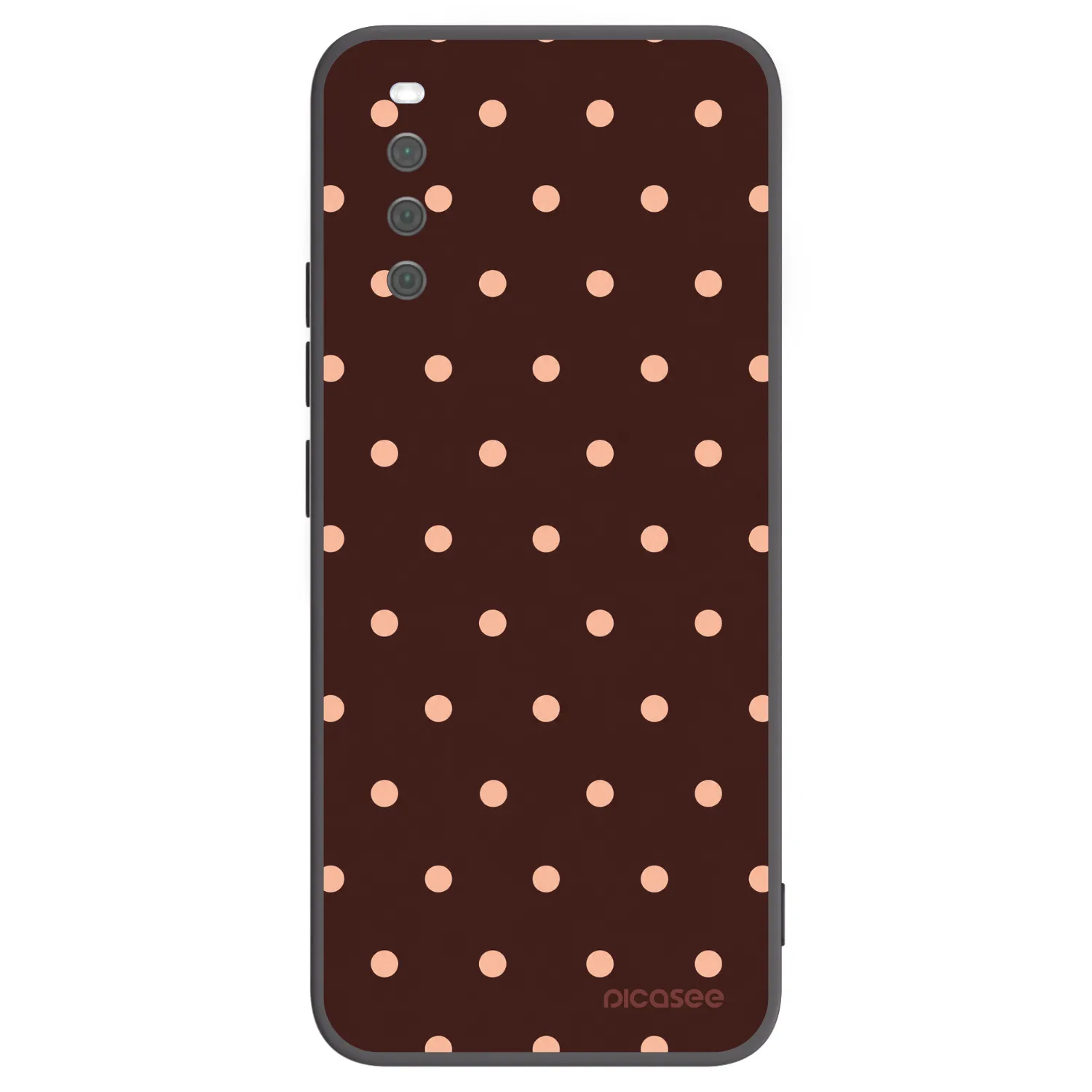 Picasee husă neagră din silicon pentru Sony Xperia 10 III - Peach Dots & Chocolate