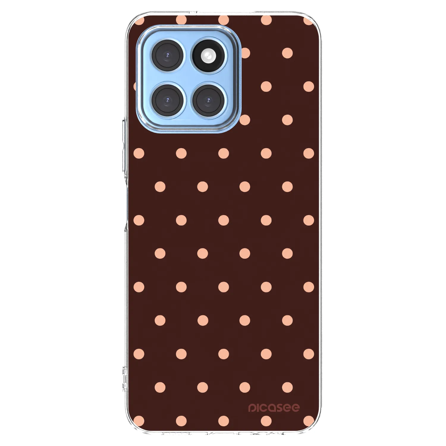 Picasee husă transparentă din silicon pentru Honor X8 5G - Peach Dots & Chocolate
