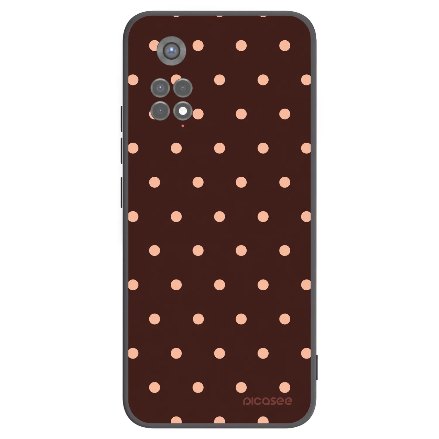 Picasee husă neagră din silicon pentru Xiaomi Redmi Note 11S 5G - Peach Dots & Chocolate