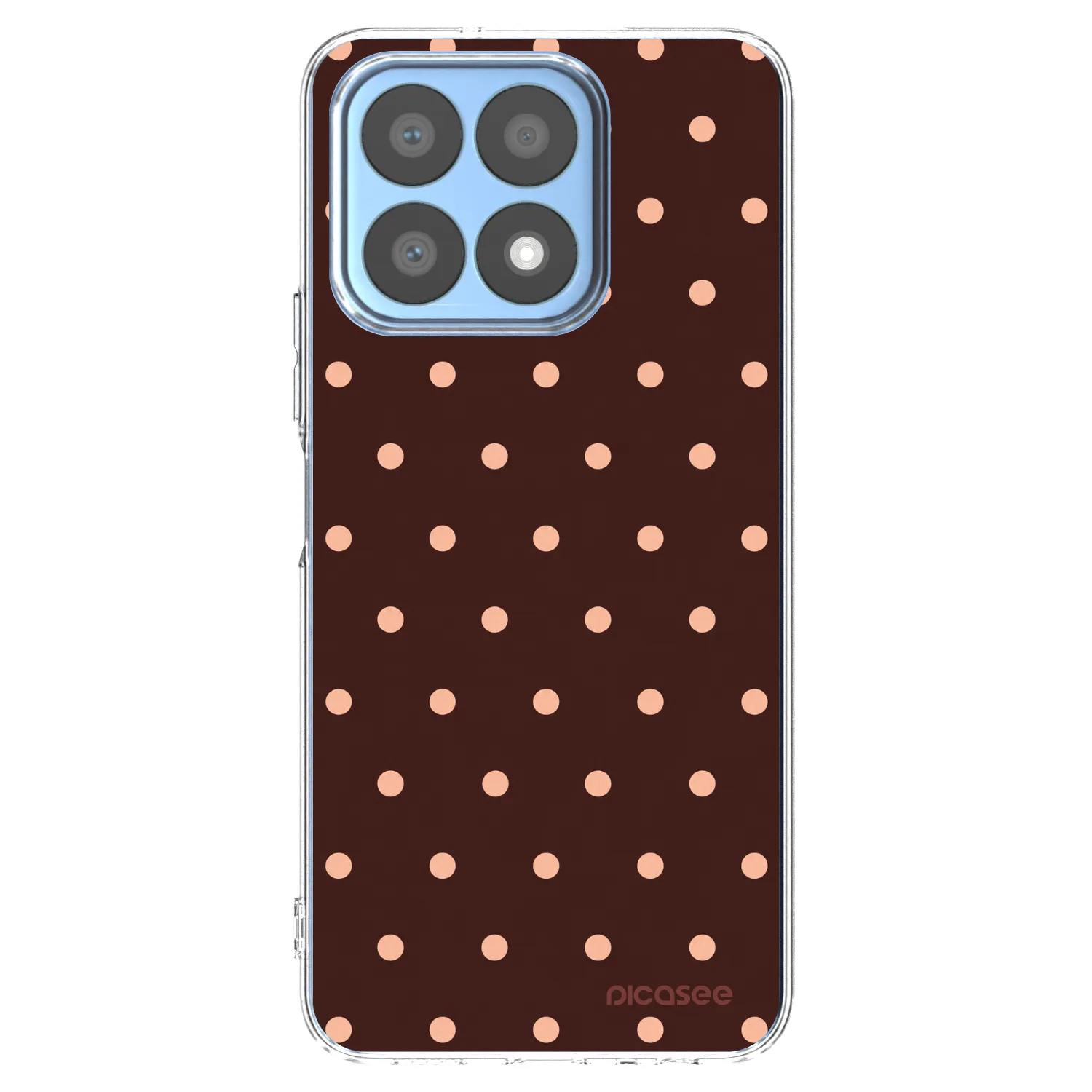 Picasee husă transparentă din silicon pentru Honor X8a - Peach Dots & Chocolate