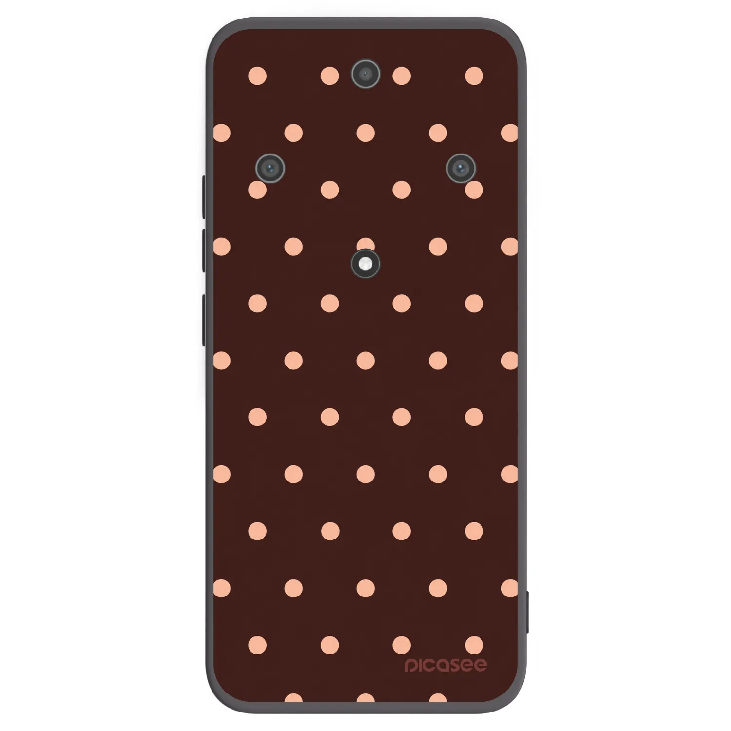 Picasee husă neagră din silicon pentru Honor Magic5 Lite 5G - Peach Dots & Chocolate