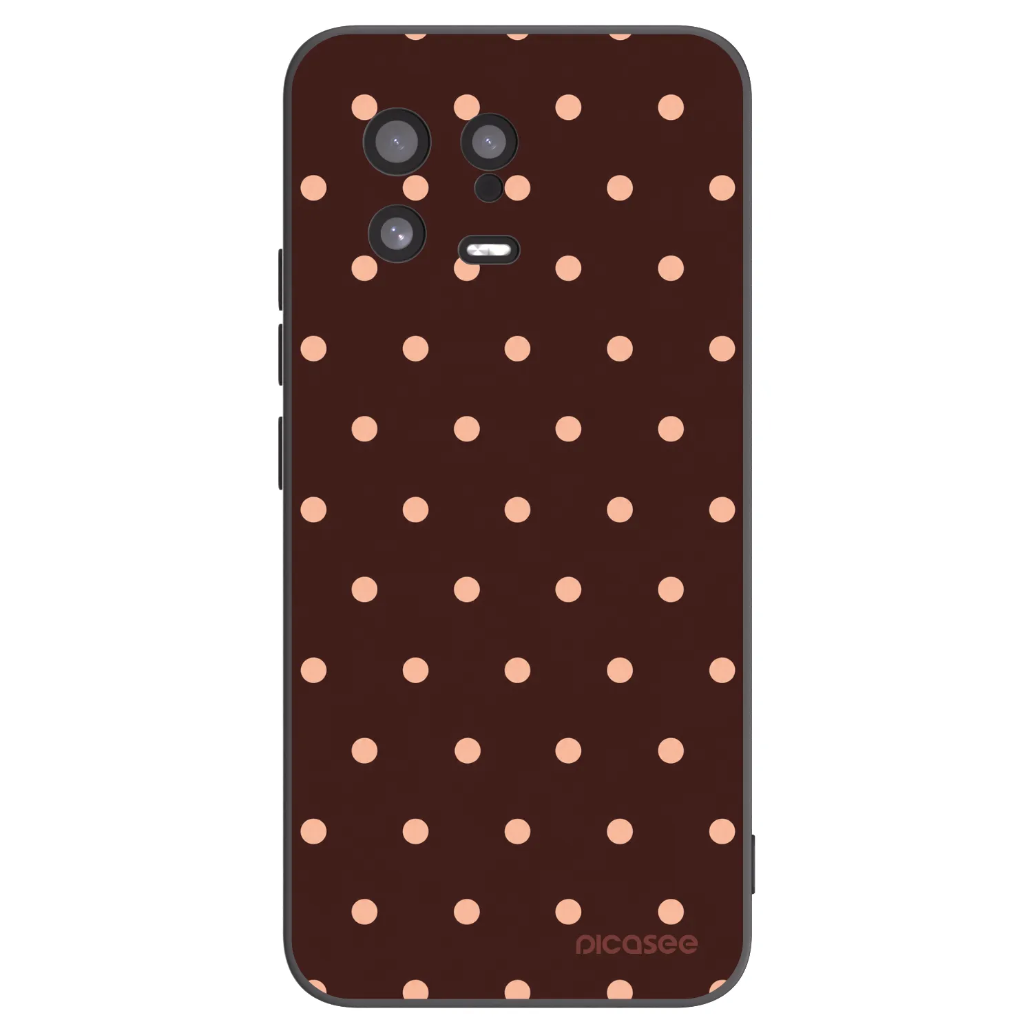 Picasee husă neagră din silicon pentru Xiaomi 13 - Peach Dots & Chocolate