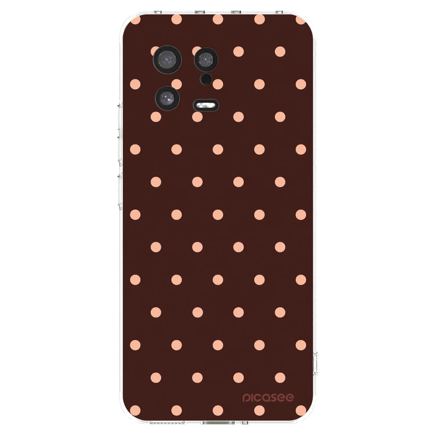 Picasee husă transparentă din silicon pentru Xiaomi 13 - Peach Dots & Chocolate