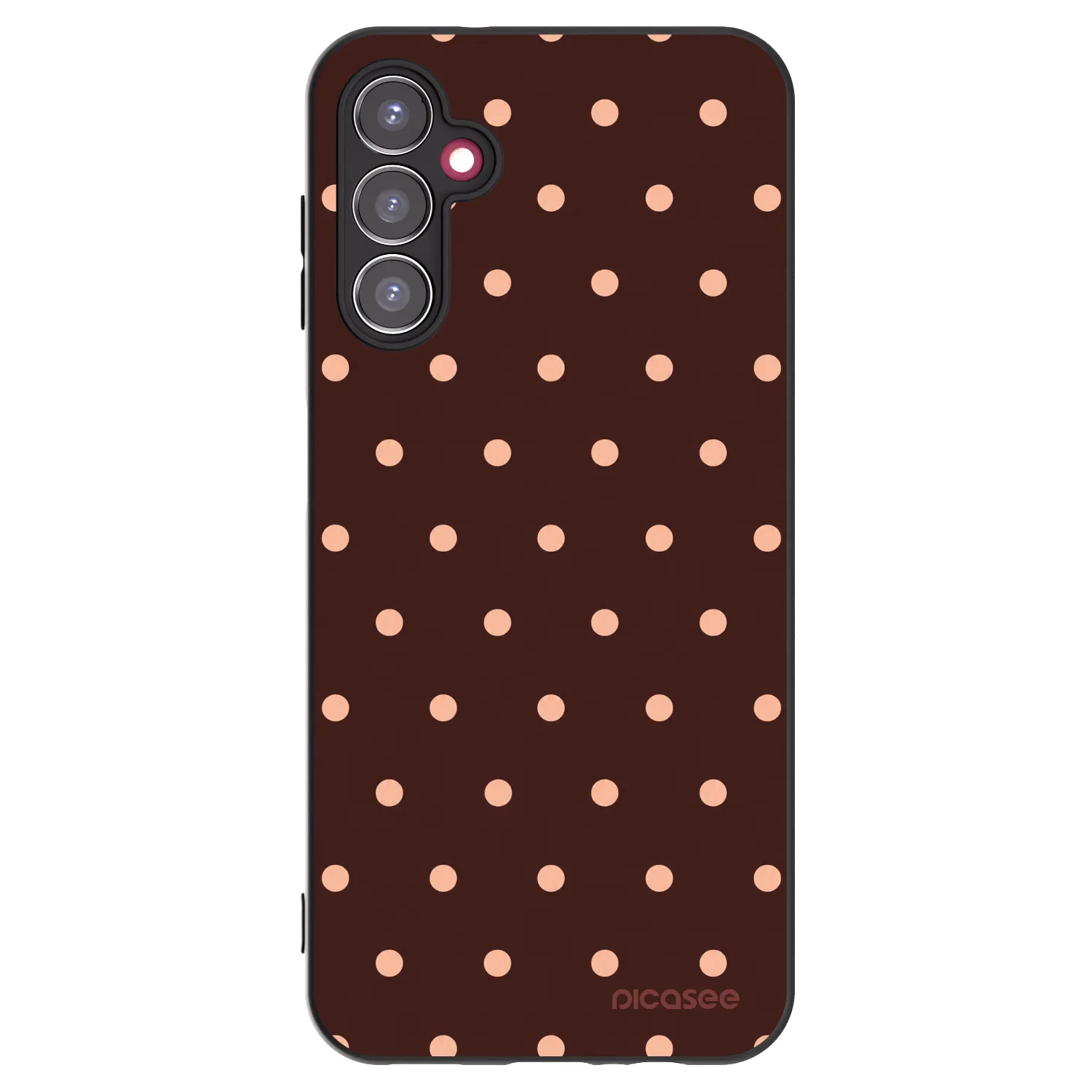 Picasee husă neagră din silicon pentru Samsung Galaxy A14 5G A146P - Peach Dots & Chocolate