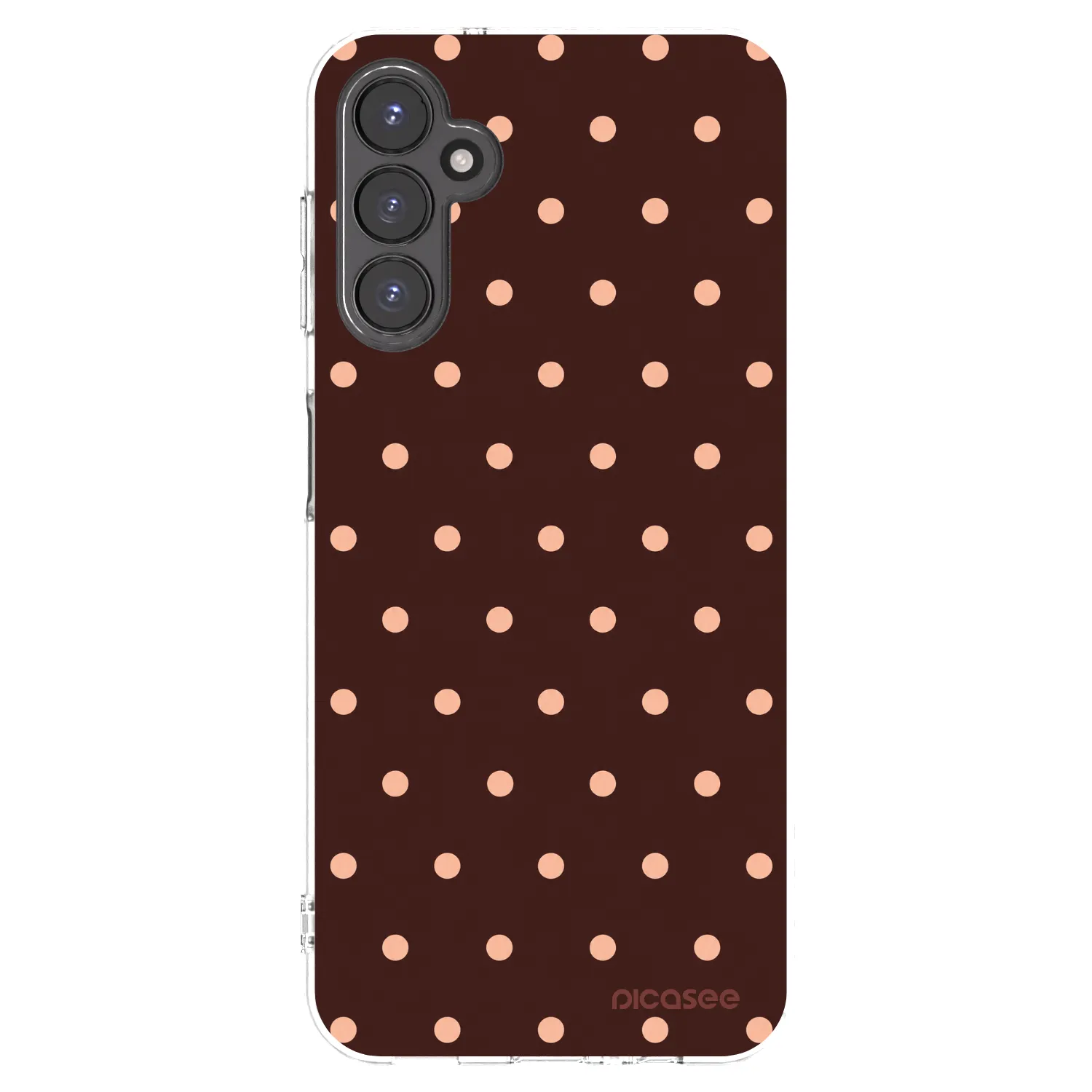 Picasee husă transparentă din silicon pentru Samsung Galaxy A14 5G A146P - Peach Dots & Chocolate