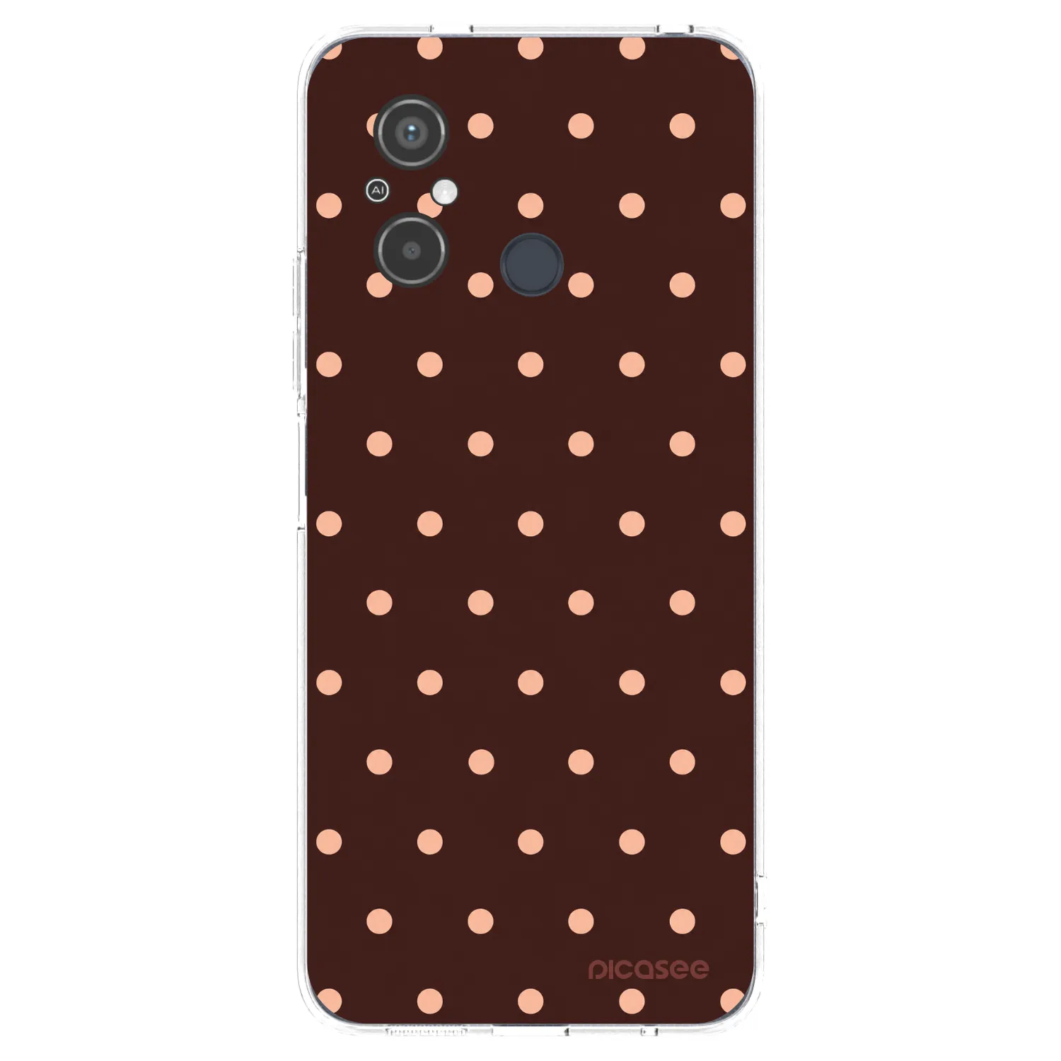 Picasee husă transparentă din silicon pentru Xiaomi Redmi 12C - Peach Dots & Chocolate