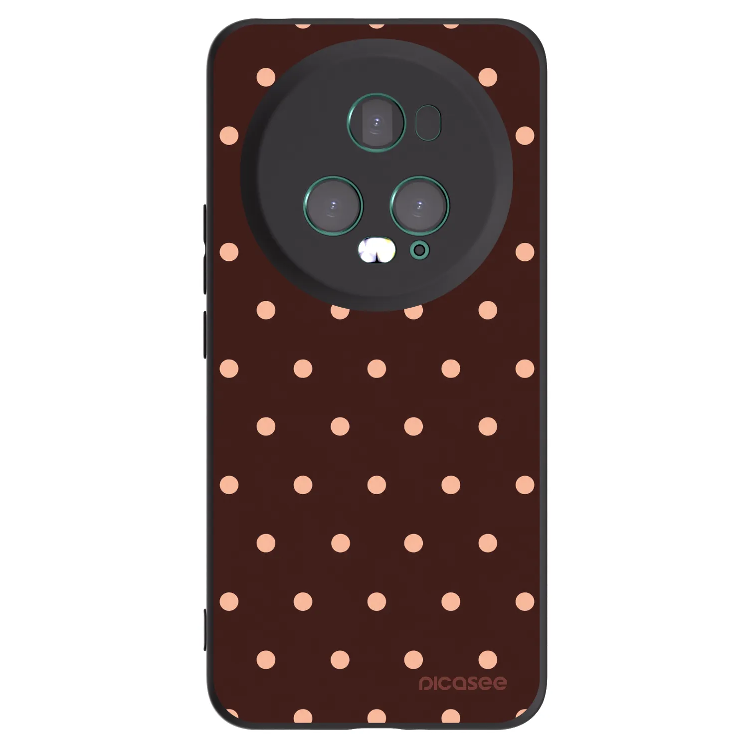 Picasee husă neagră din silicon pentru Honor Magic5 Pro - Peach Dots & Chocolate