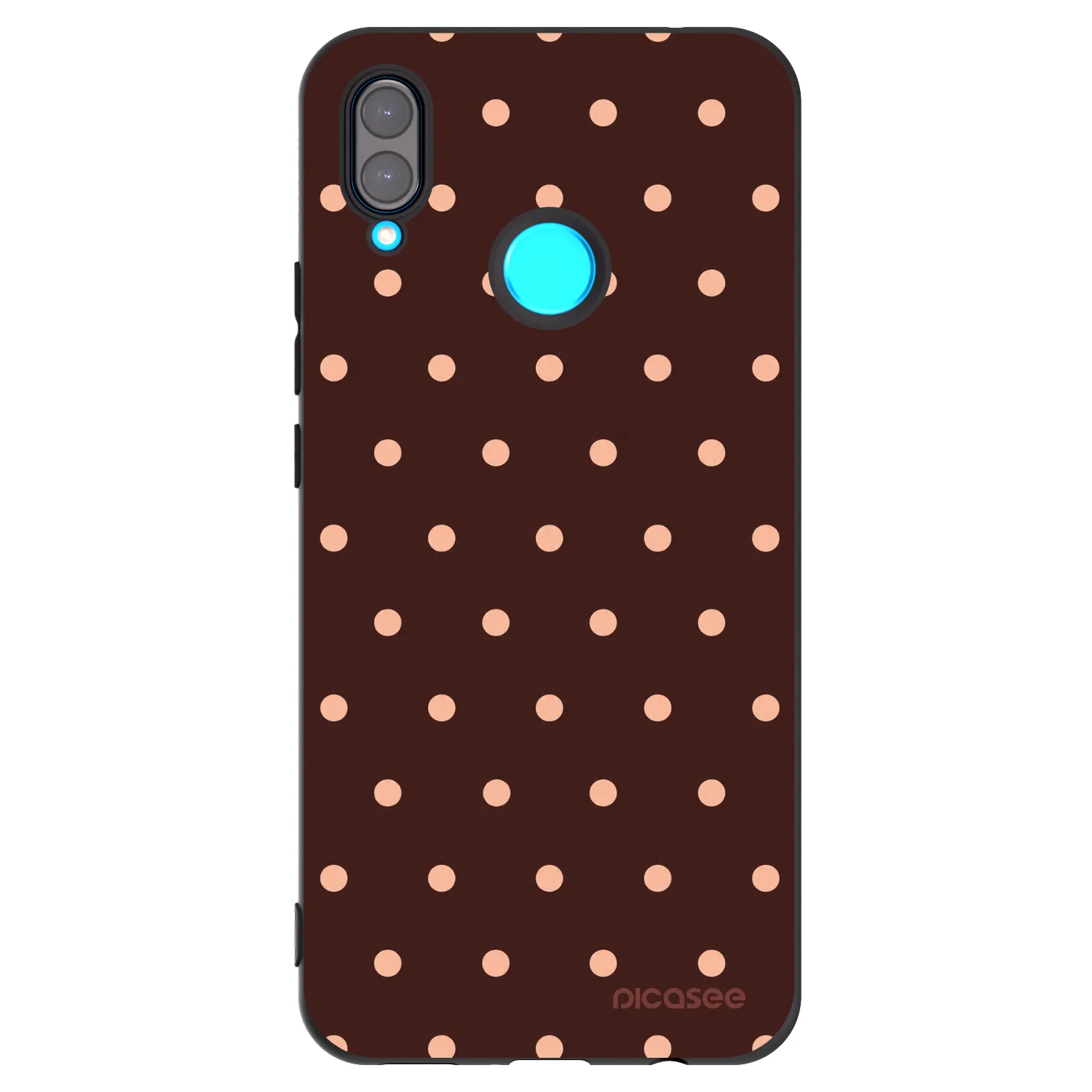 Picasee husă neagră din silicon pentru Huawei Nova 3 - Peach Dots & Chocolate
