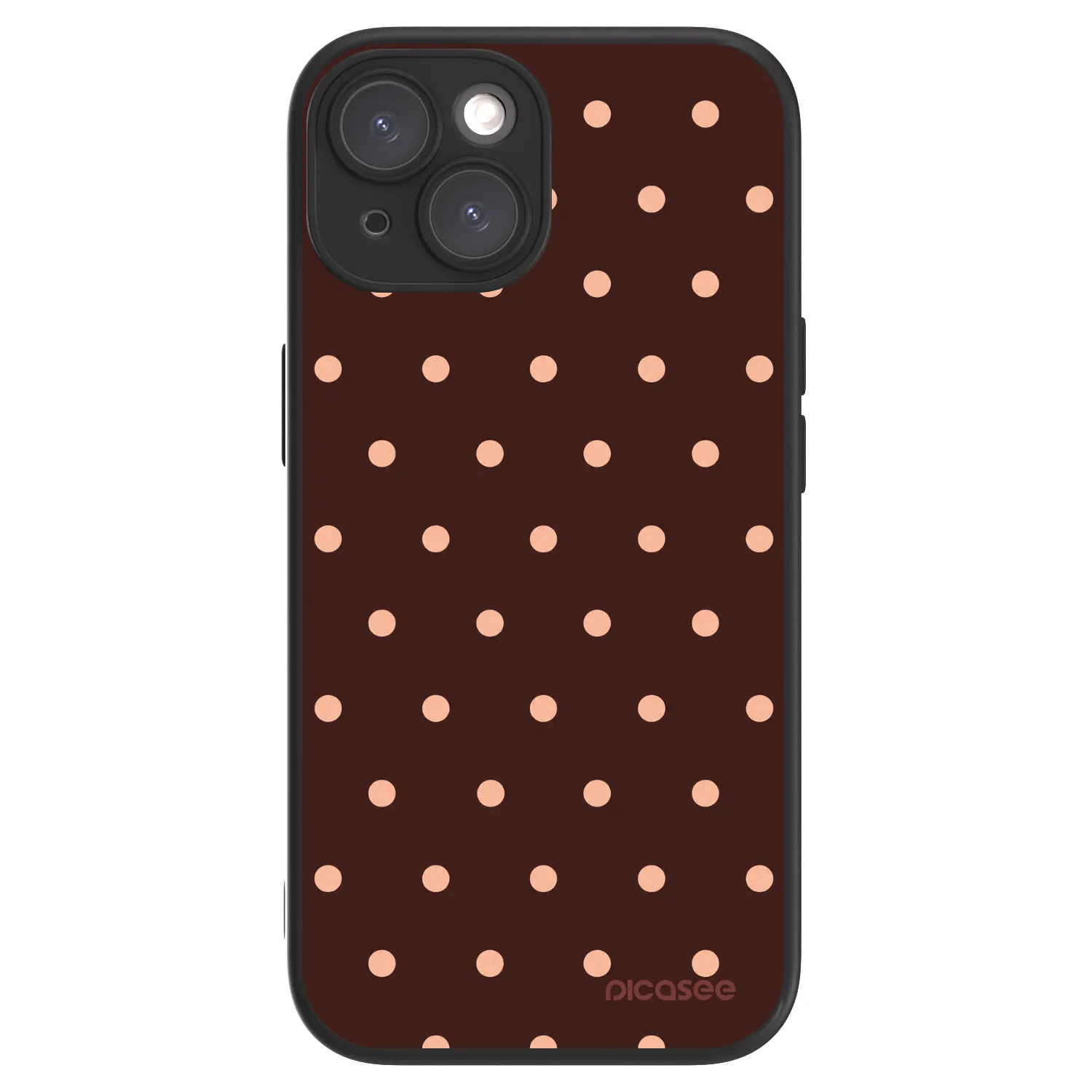 Picasee ULTIMATE CASE MagSafe pentru Apple iPhone 15 - Peach Dots & Chocolate