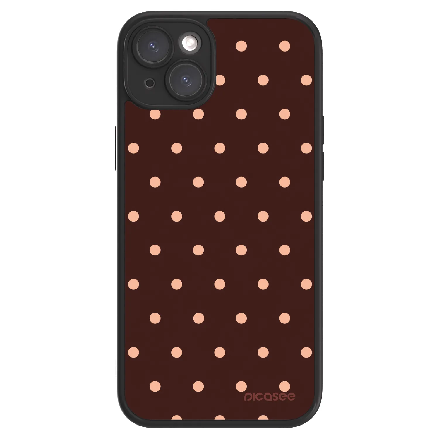 Picasee ULTIMATE CASE MagSafe pentru Apple iPhone 15 Plus - Peach Dots & Chocolate