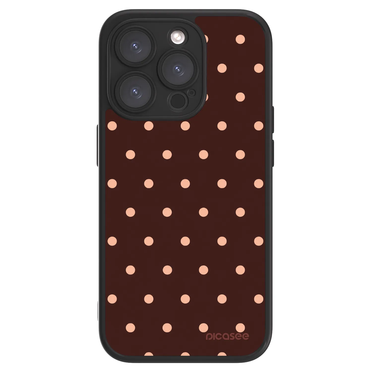 Picasee ULTIMATE CASE pentru Apple iPhone 15 Pro - Peach Dots & Chocolate