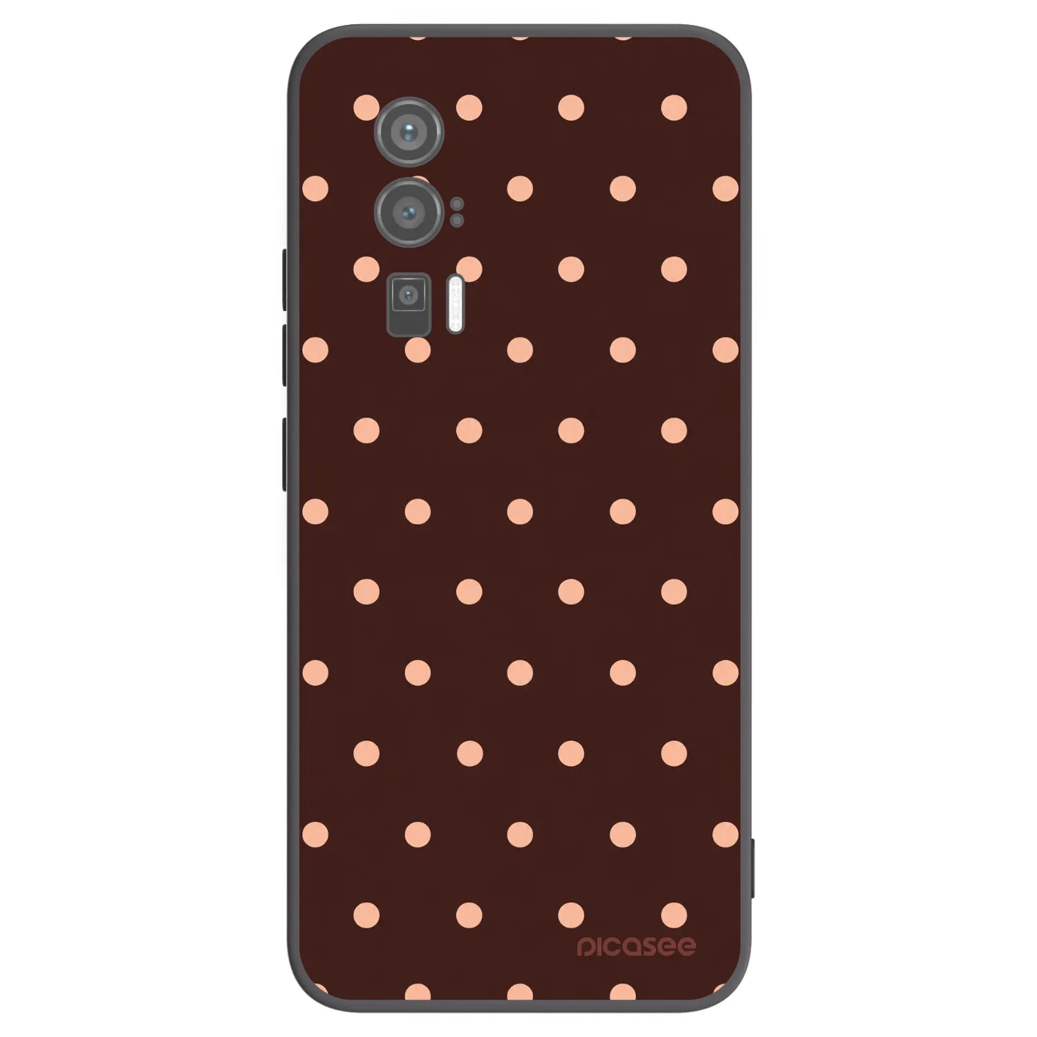 Picasee husă neagră din silicon pentru Xiaomi Poco F5 Pro 5G - Peach Dots & Chocolate