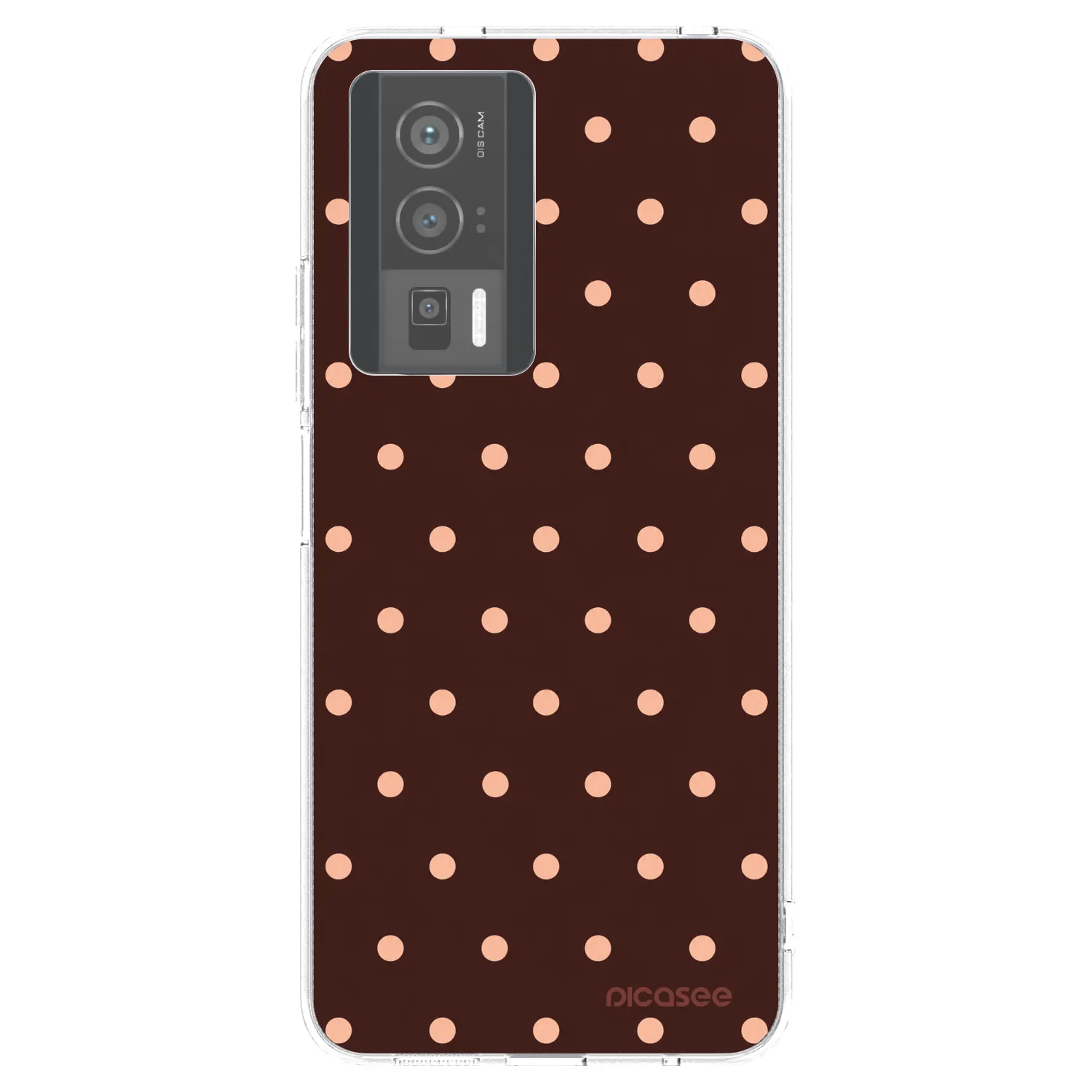 Picasee husă transparentă din silicon pentru Xiaomi Poco F5 Pro 5G - Peach Dots & Chocolate