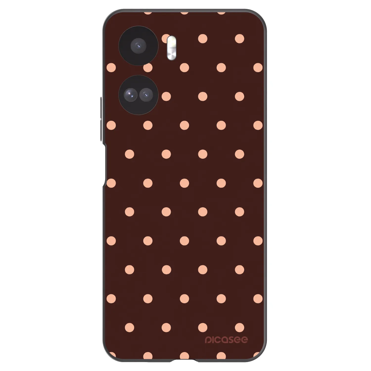 Picasee husă neagră din silicon pentru Honor 90 Lite 5G - Peach Dots & Chocolate
