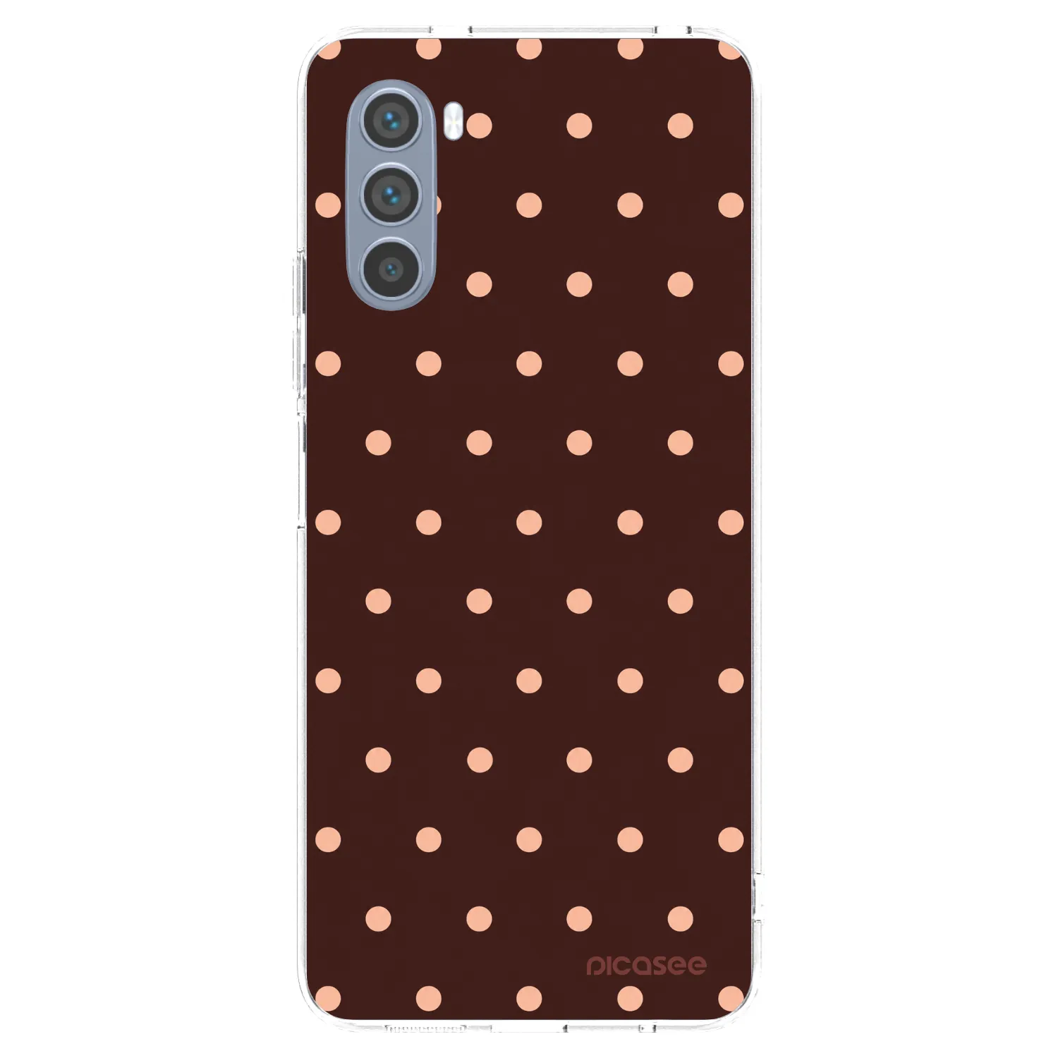 Picasee husă transparentă din silicon pentru Motorola Moto G62 - Peach Dots & Chocolate