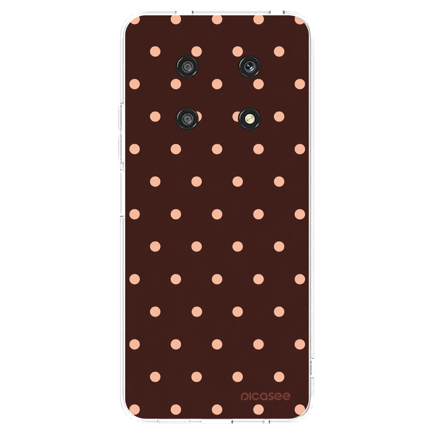 Picasee husă transparentă din silicon pentru Honor Magic4 Lite 5G - Peach Dots & Chocolate