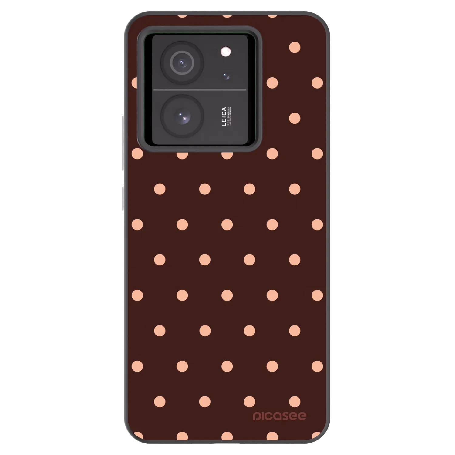 Picasee husă neagră din silicon pentru Xiaomi 13T - Peach Dots & Chocolate