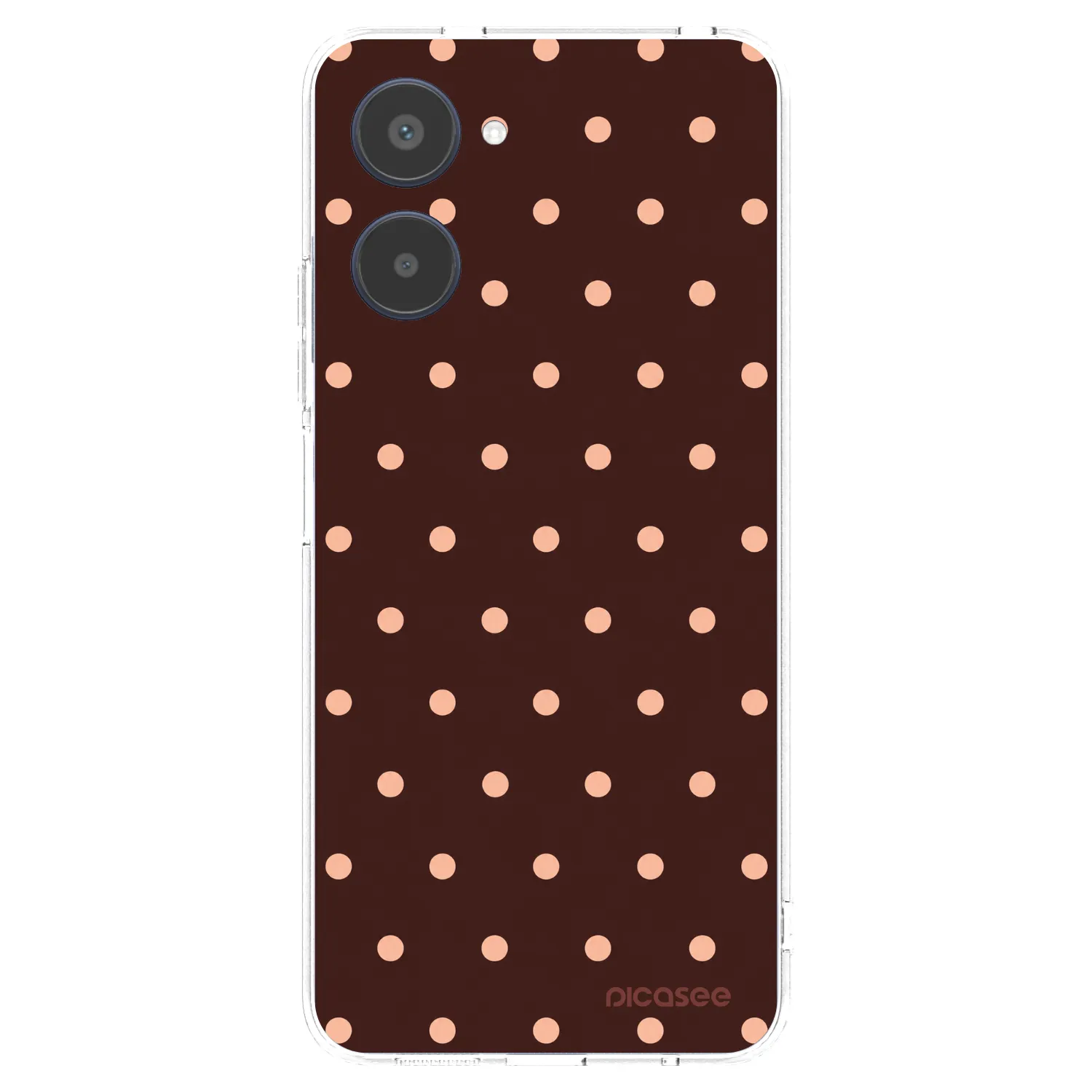 Picasee husă transparentă din silicon pentru Realme 10 4G - Peach Dots & Chocolate