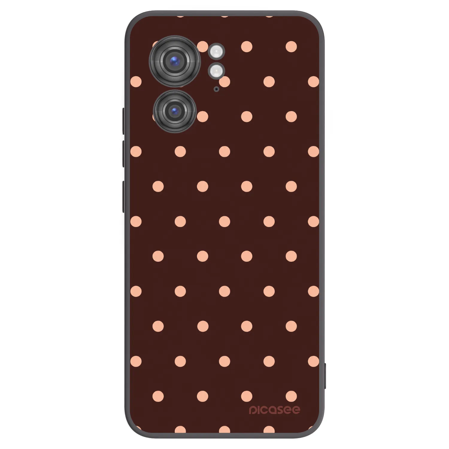 Picasee husă neagră din silicon pentru Motorola Edge 40 - Peach Dots & Chocolate