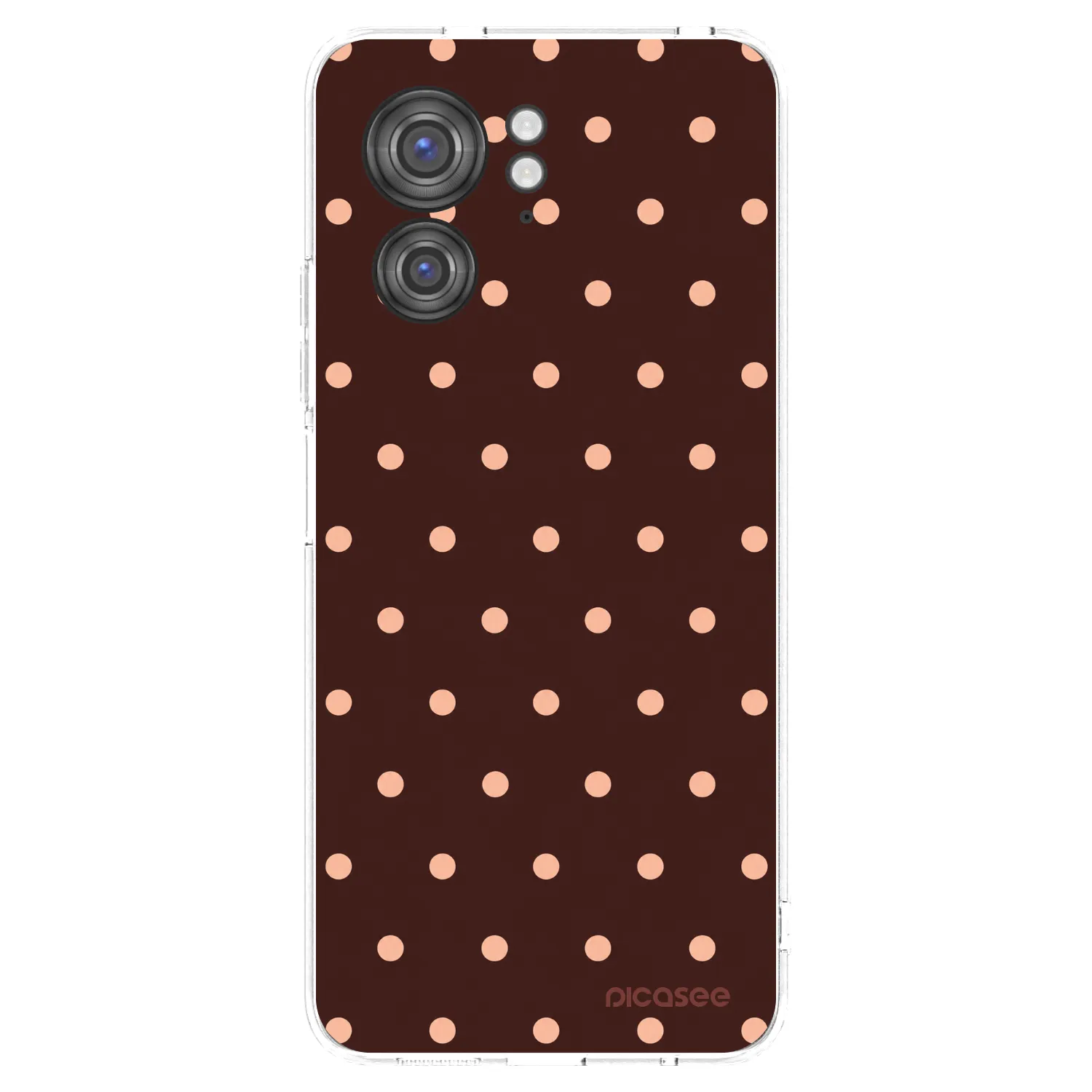 Picasee husă transparentă din silicon pentru Motorola Edge 40 - Peach Dots & Chocolate