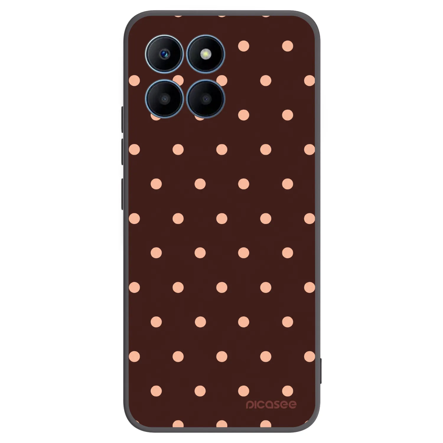 Picasee husă neagră din silicon pentru Honor 70 Lite - Peach Dots & Chocolate