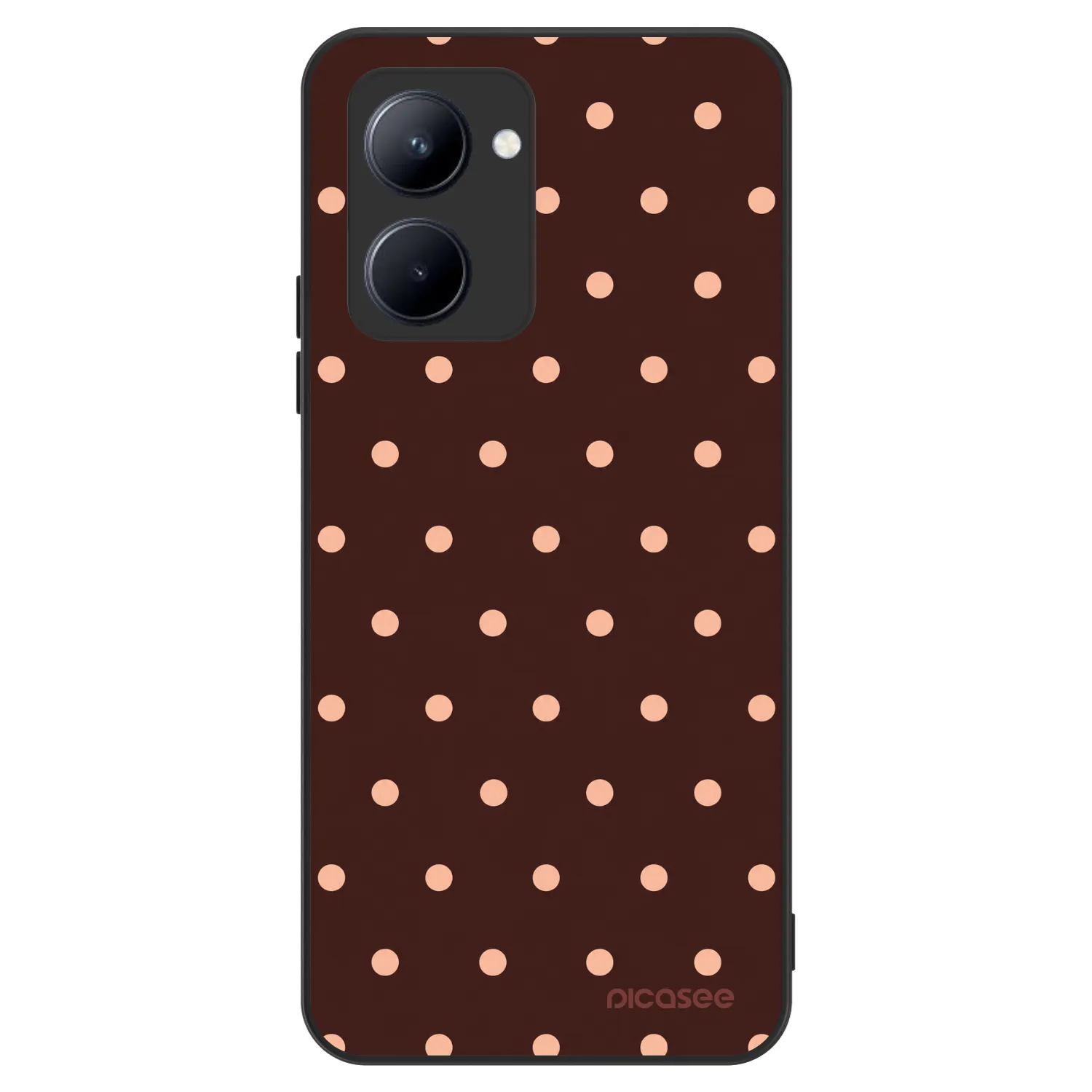 Picasee ULTIMATE CASE pentru Realme C33 (2023) - Peach Dots & Chocolate
