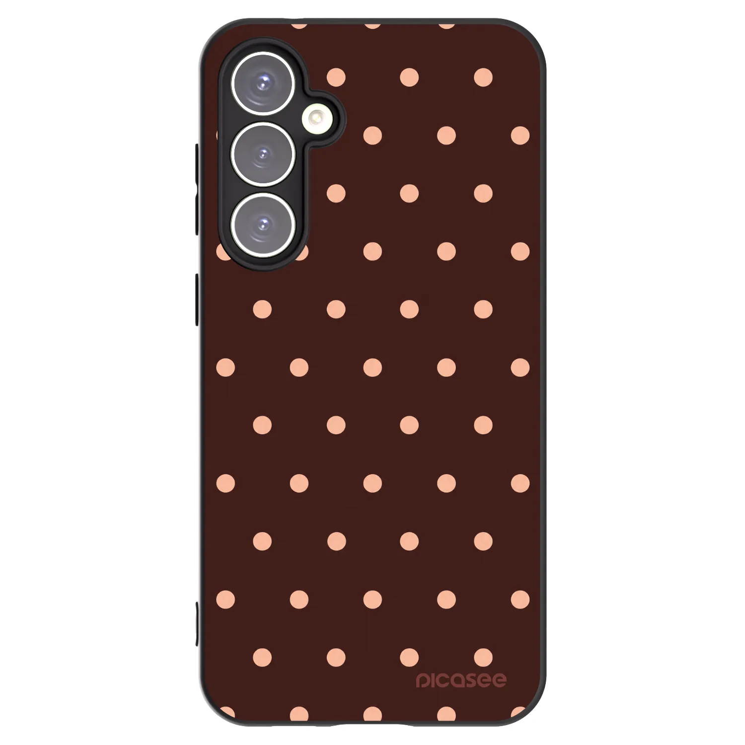 Picasee husă neagră din silicon pentru Samsung Galaxy S23 FE S711B - Peach Dots & Chocolate